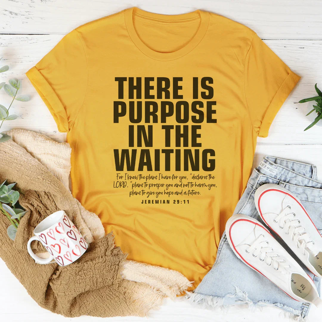 There Is Purpose In The Waiting Tee Mustard / S Peachy Sunday T-Shirt