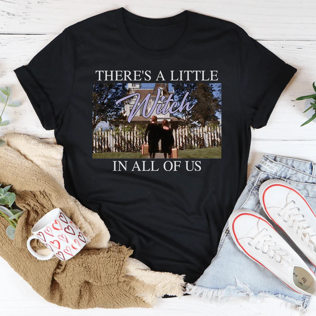 There's A Little Witch In All Of Us Tee Black / S Printify T-Shirt T-Shirt