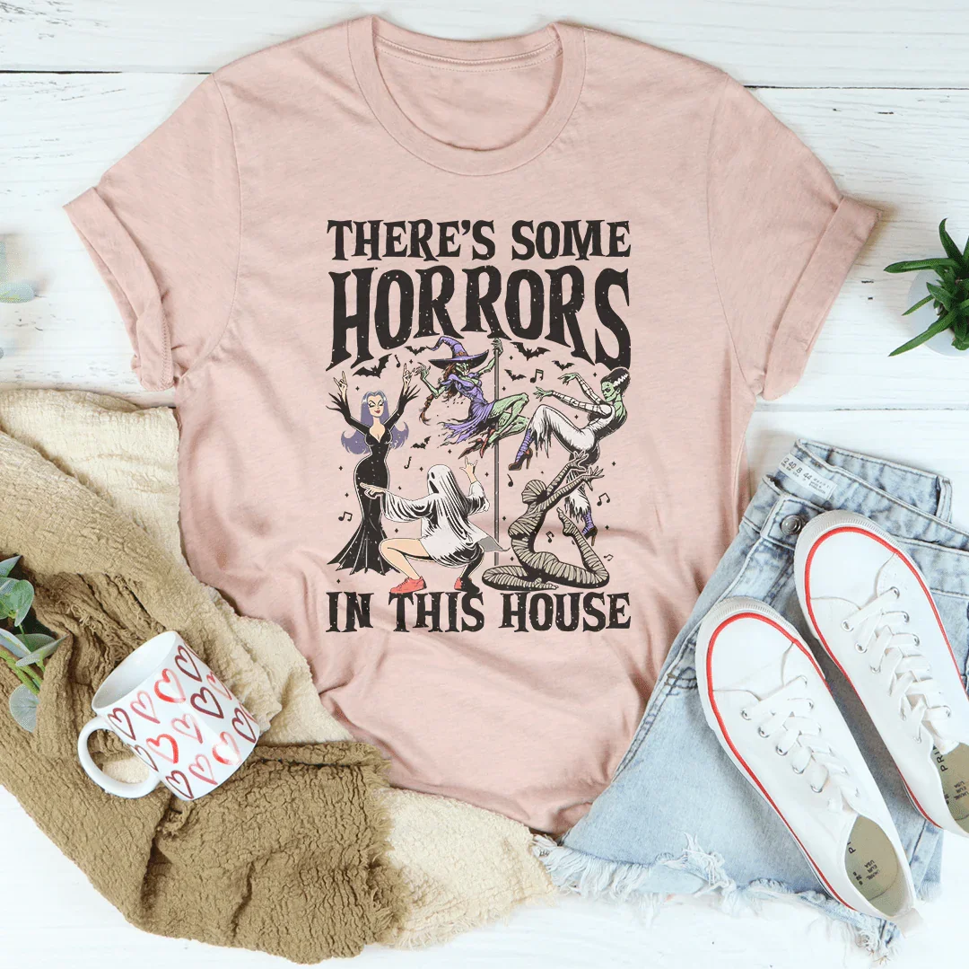 There's Some Horrors In This House Tee Heather Prism Peach / S Peachy Sunday T-Shirt