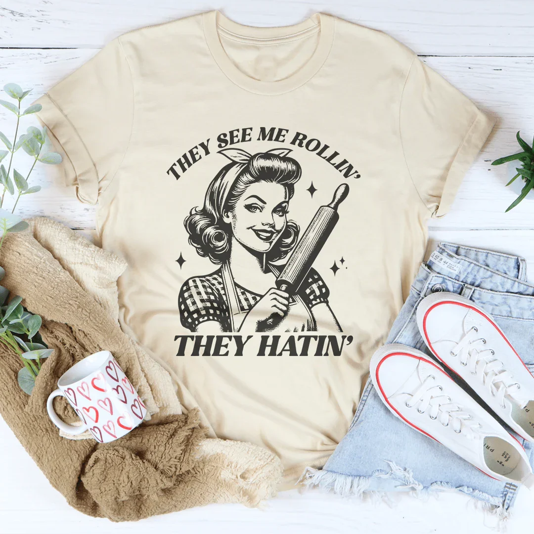 They See Me Rolling They Hatin Tee Soft Cream / S Peachy Sunday T-Shirt