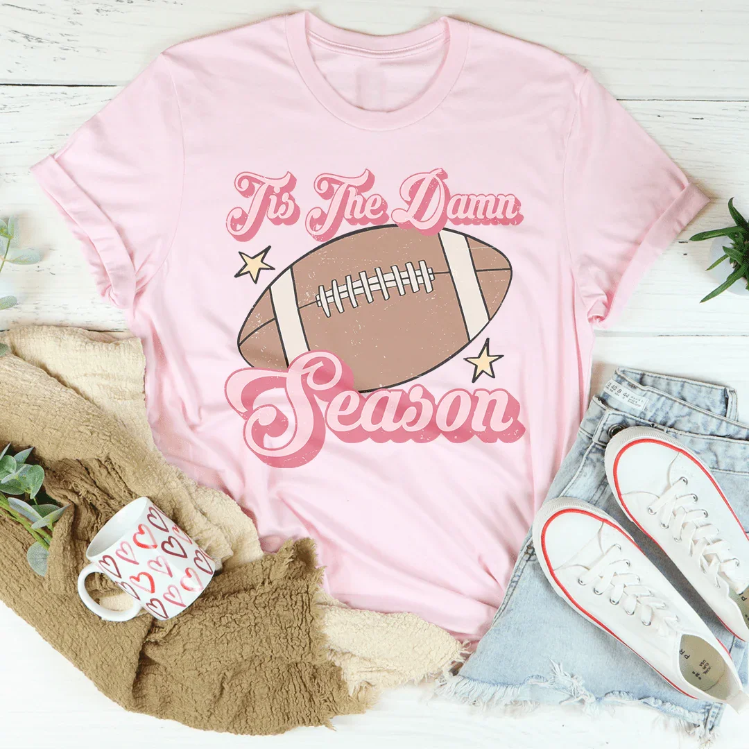 Tis The Damn Season Gameday Tee Pink / S Peachy Sunday T-Shirt
