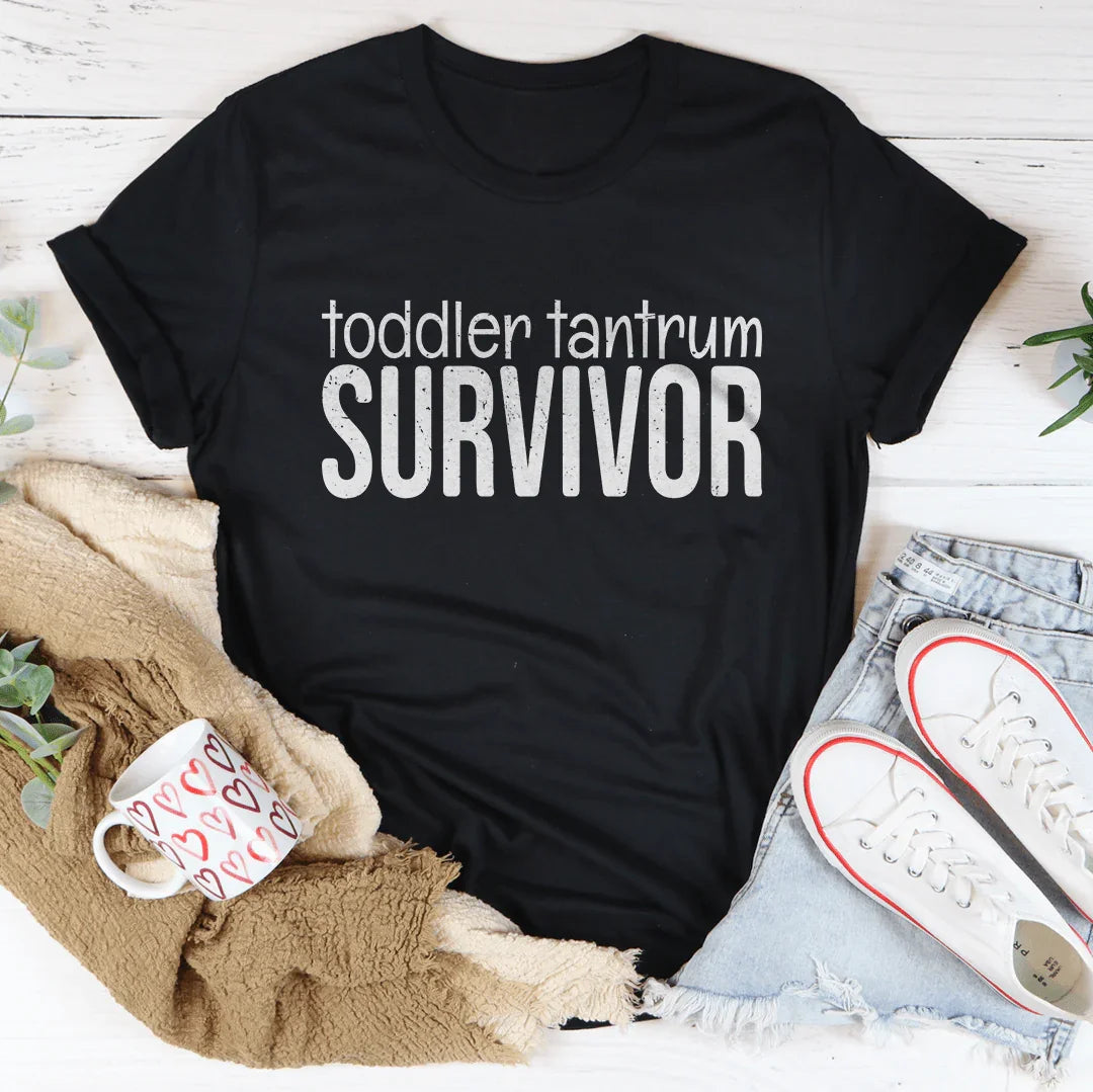 Toddler Tantrum Survivor Tee Black Heather / S Peachy Sunday T-Shirt