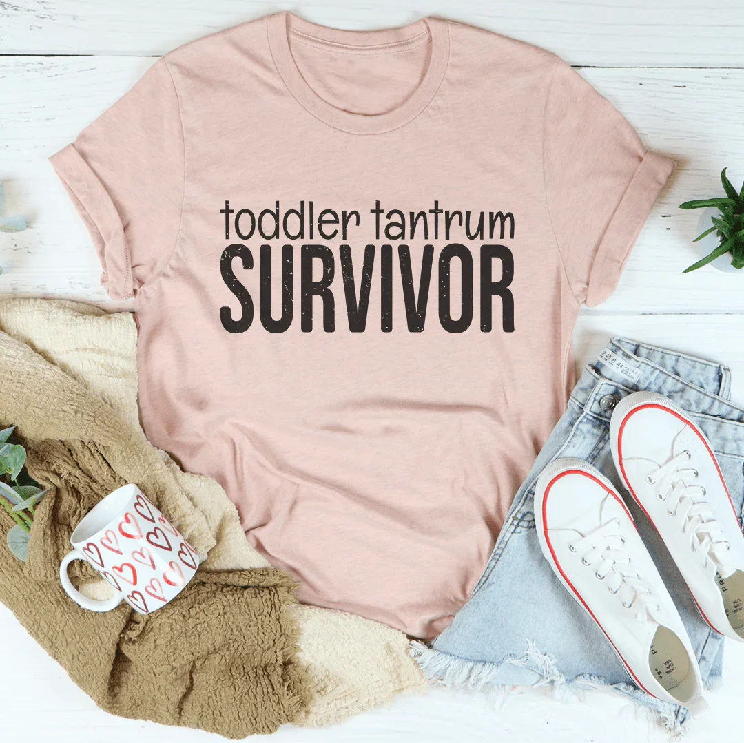 Toddler Tantrum Survivor Tee Heather Prism Peach / S Peachy Sunday T-Shirt