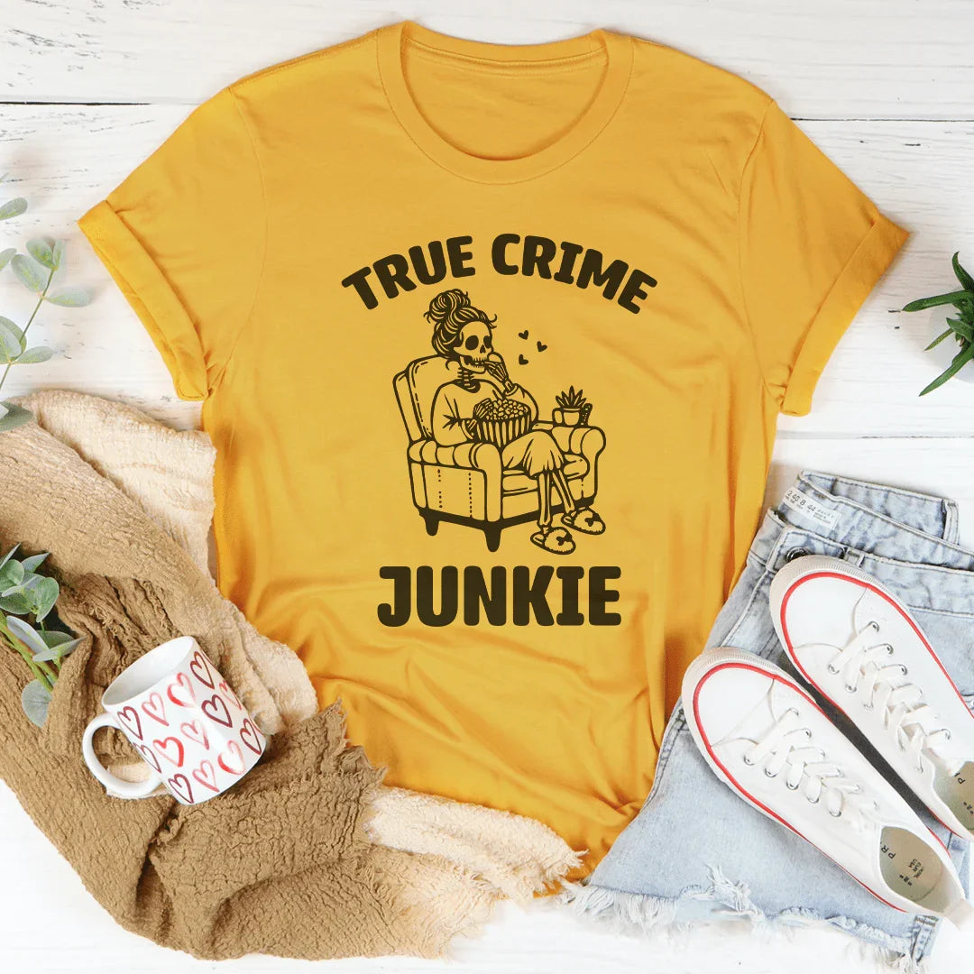 True Crime Junkie Tee Mustard / S Peachy Sunday T-Shirt