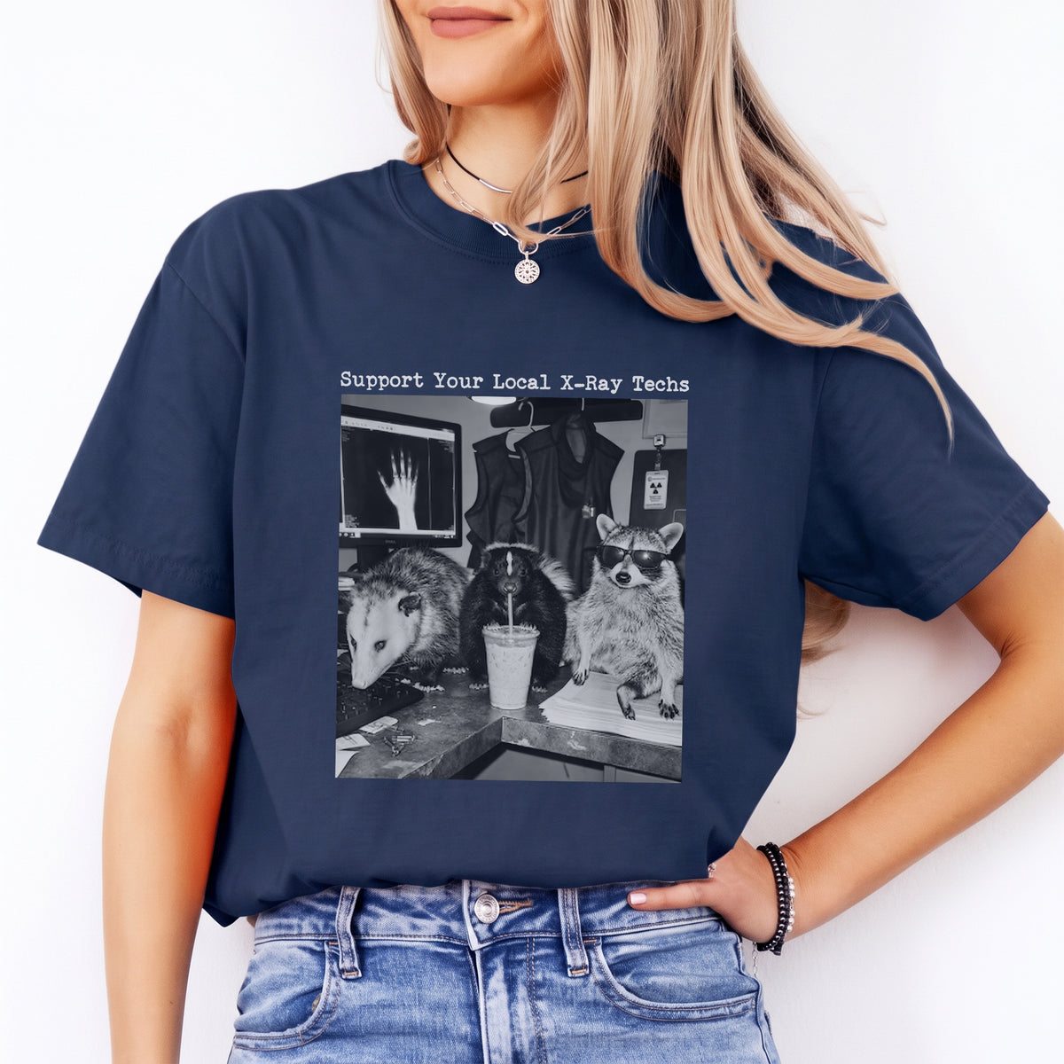 Radiology Humor Graphic T-Shirt – "Support Your Local X-Ray Techs"