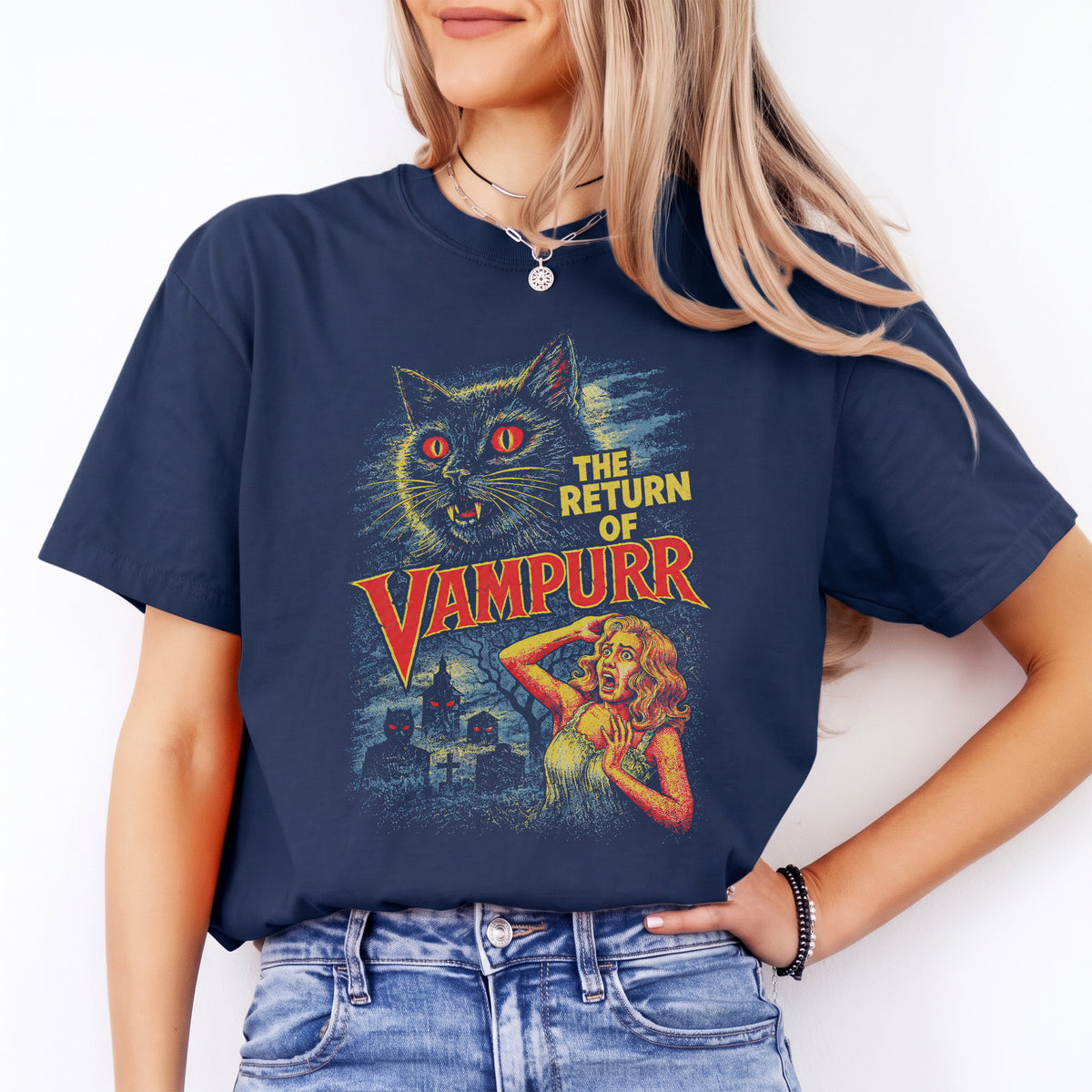 The Return Of Vampurr Halloween Cat Tee