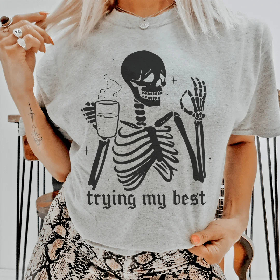 Trying My Best Tee Athletic Heather / S Peachy Sunday T-Shirt