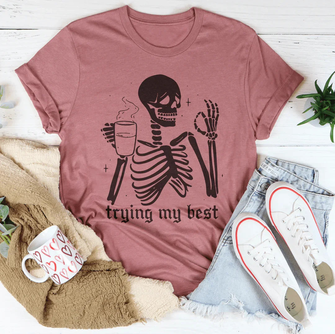 Trying My Best Tee Mauve / S Peachy Sunday T-Shirt