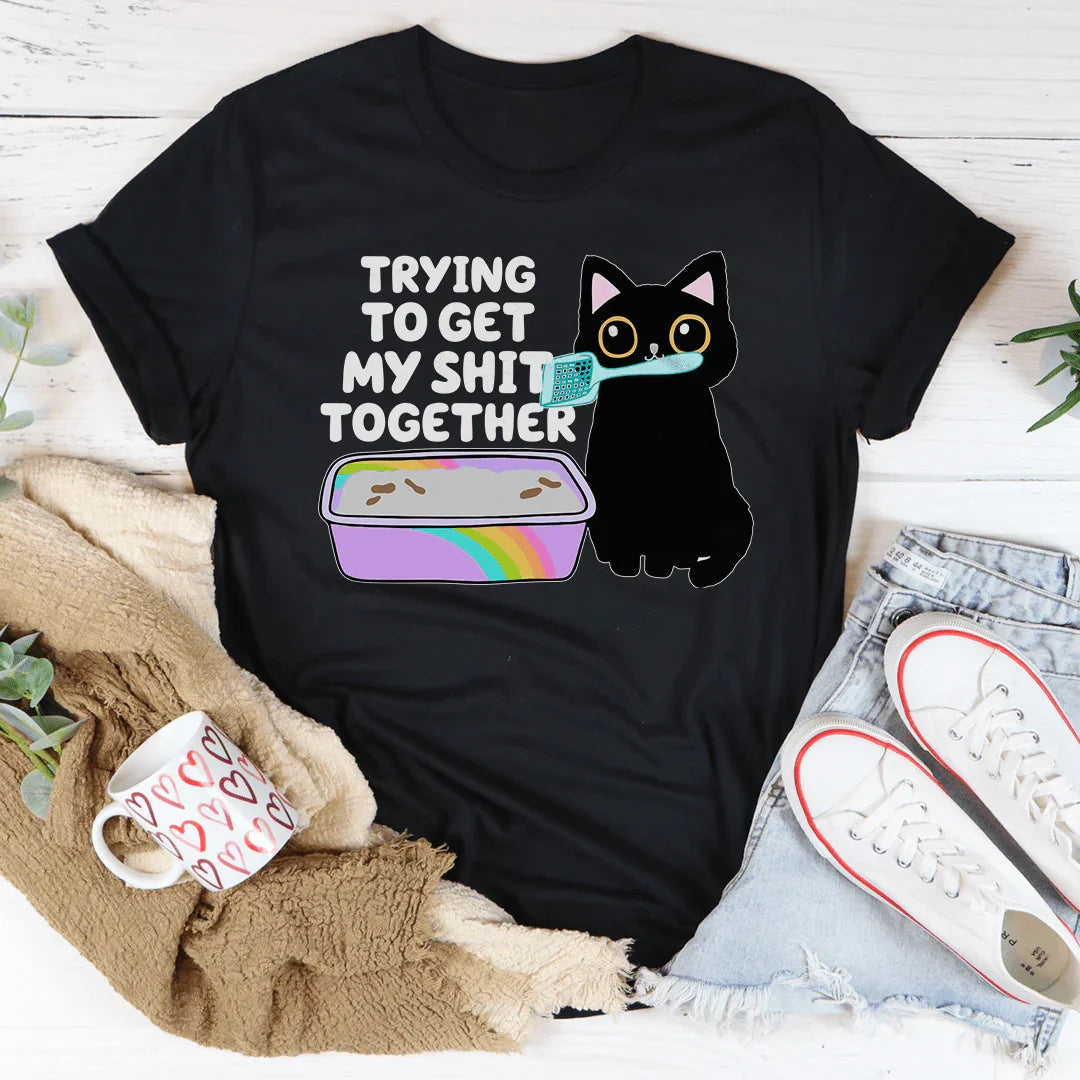 Trying To Get My S-it Together Tee Black Heather / S Peachy Sunday T-Shirt