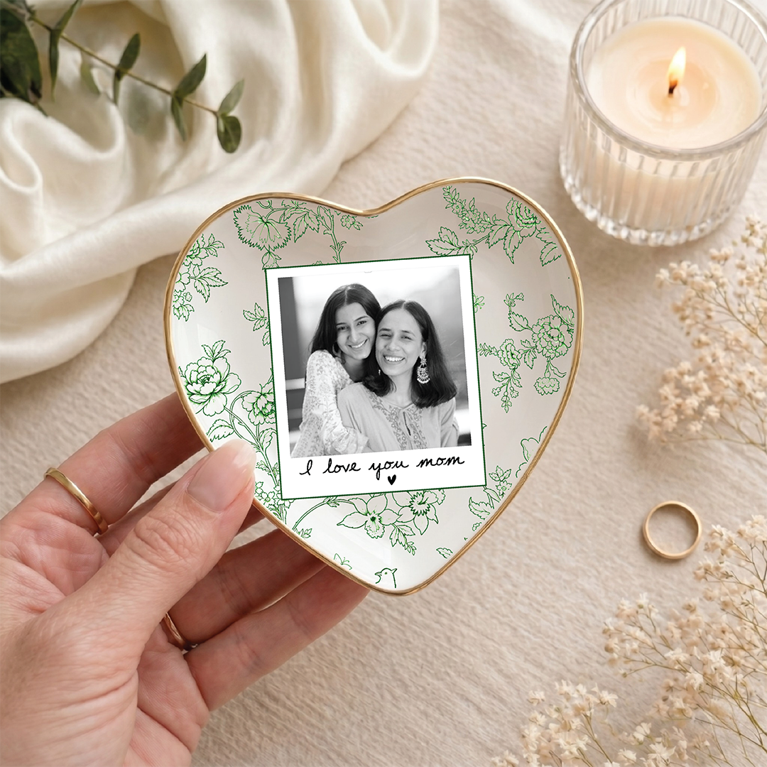 Personalized Photo Jewelry Dish For Mom