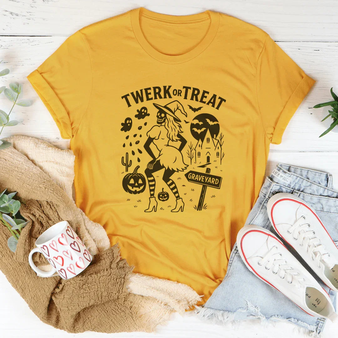Twerk Or Treat Tee Mustard / S Peachy Sunday T-Shirt