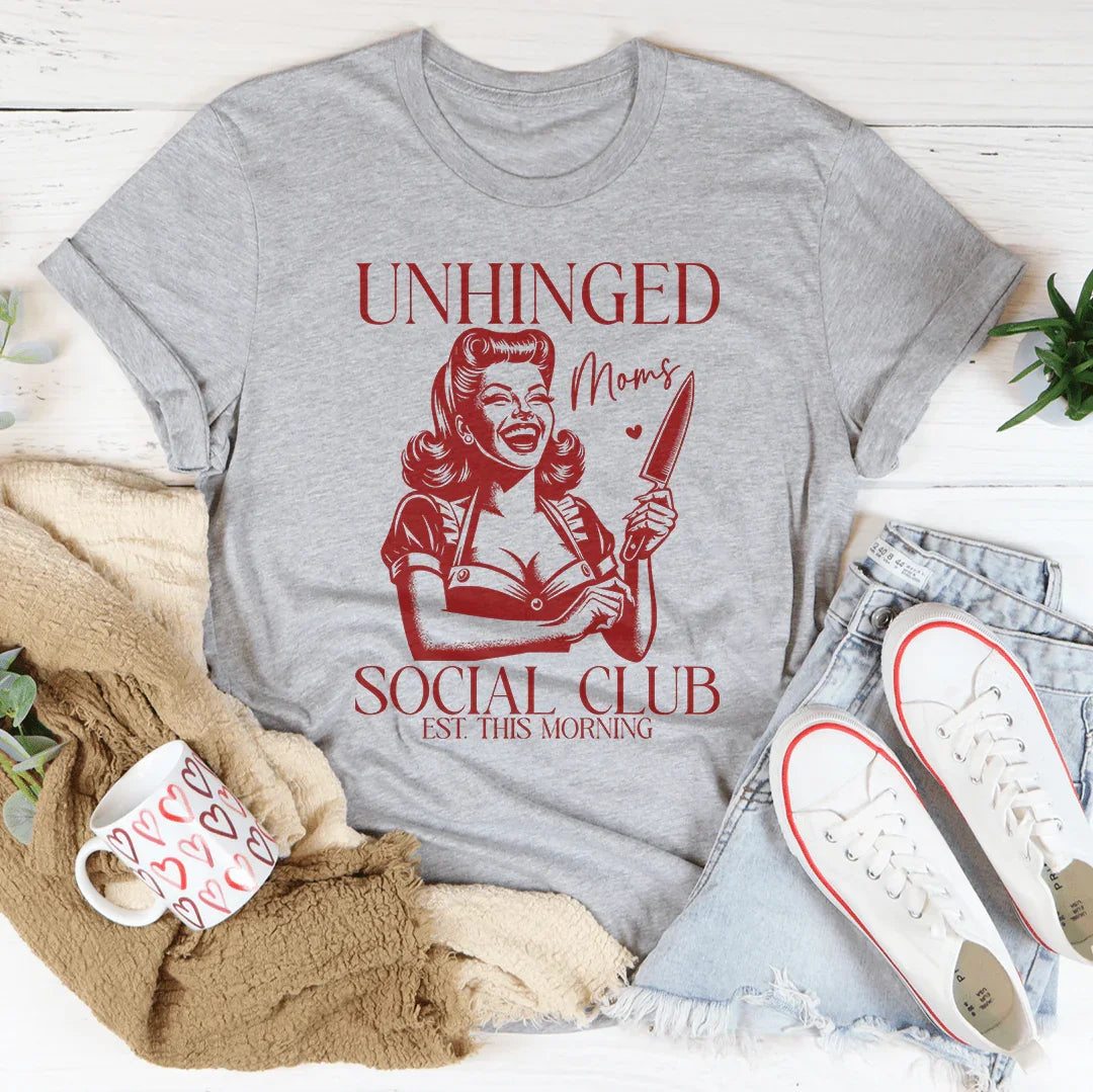 Unhinged Moms Social Club Tee Athletic Heather / S Peachy Sunday T-Shirt