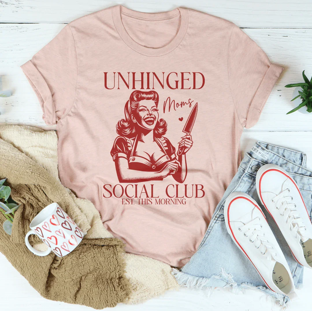 Unhinged Moms Social Club Tee Heather Prism Peach / S Peachy Sunday T-Shirt