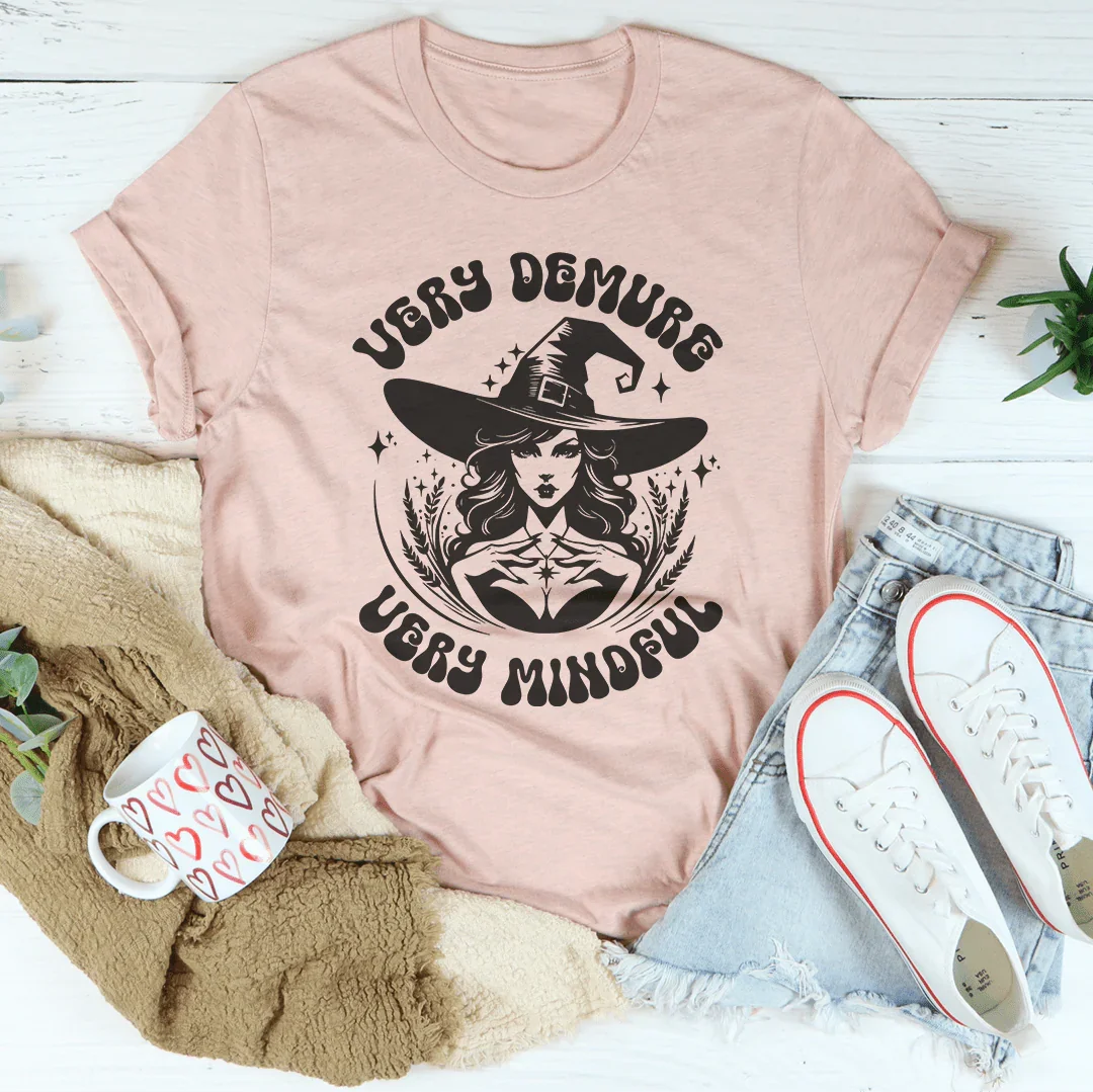 Very Demure Very Mindful Tee Heather Prism Peach / S Peachy Sunday T-Shirt