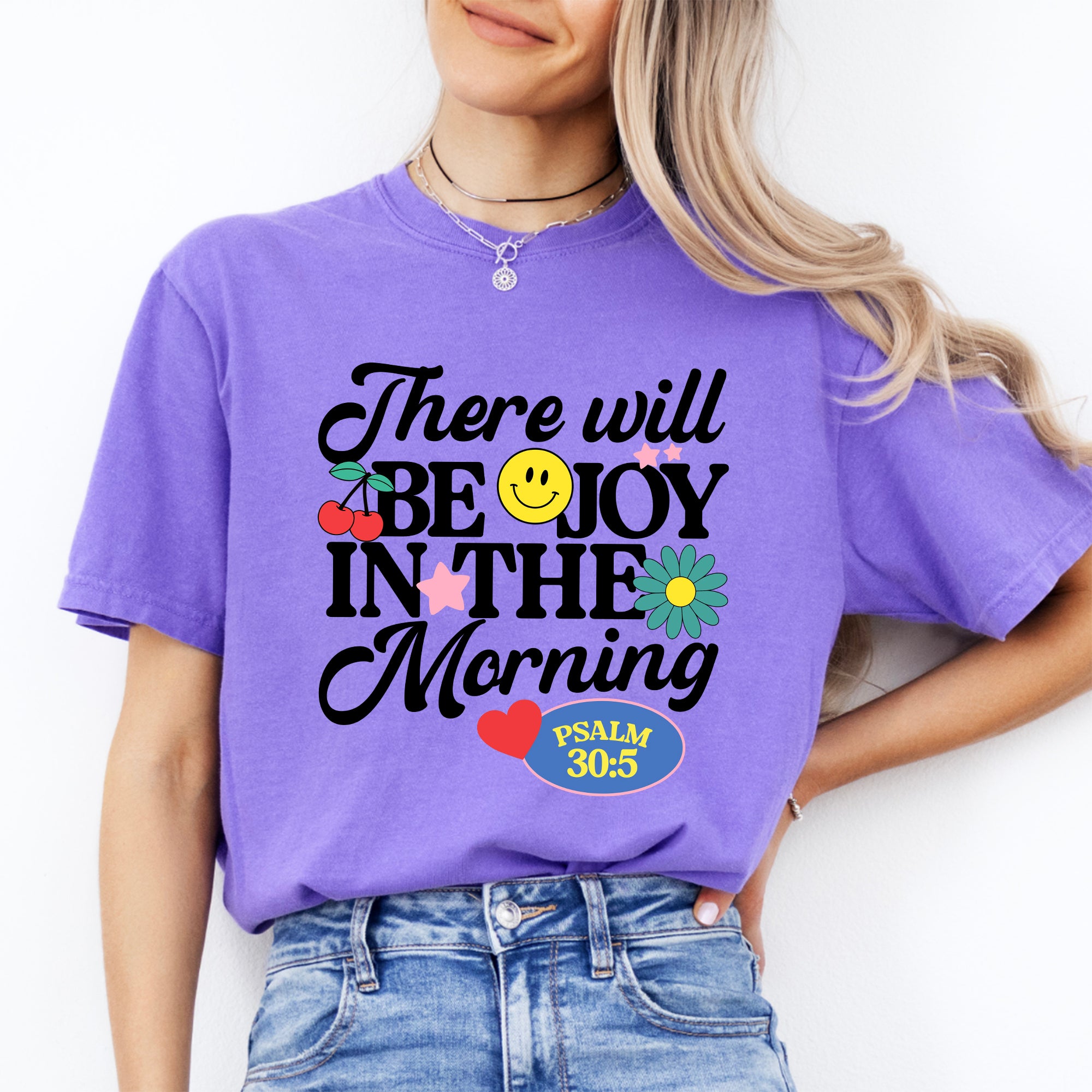 T-Shirt „Morgens wird es Freude geben“