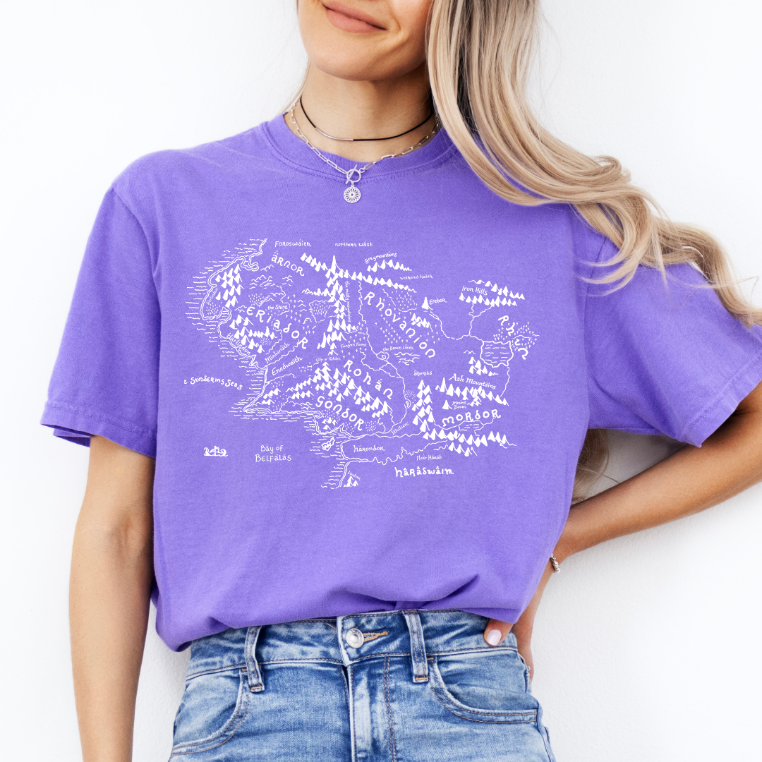 Middle Earth Map Tee