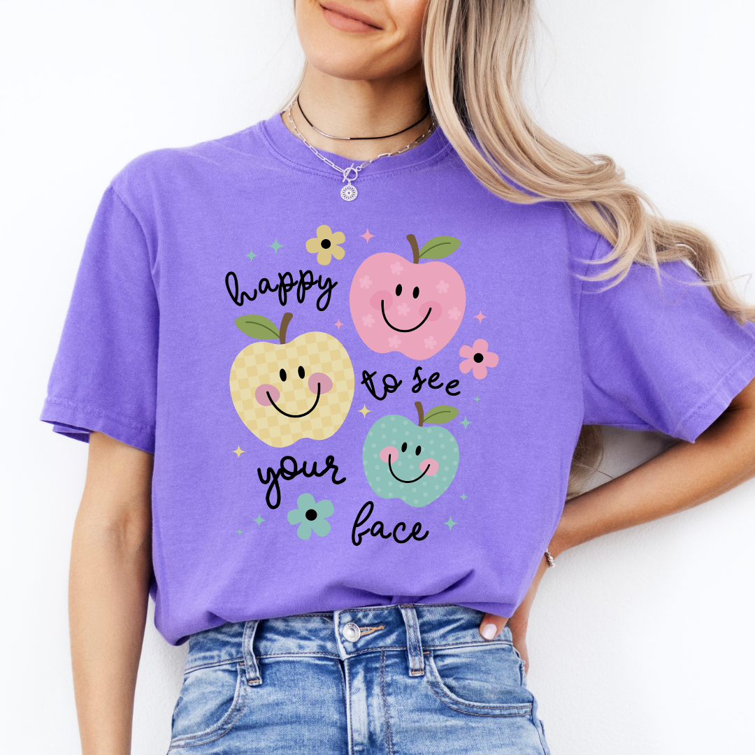 Happy To See Your Face Back To School Tee