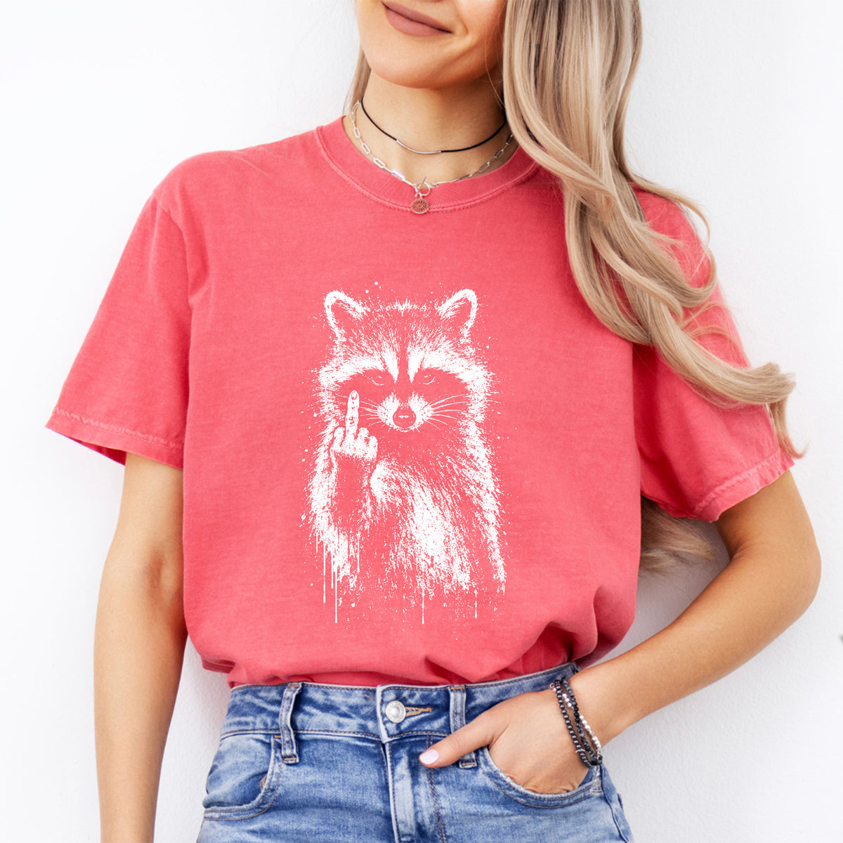 Funny Sarcasm Raccoon Graphic Tee – Attitude Humor Shirt