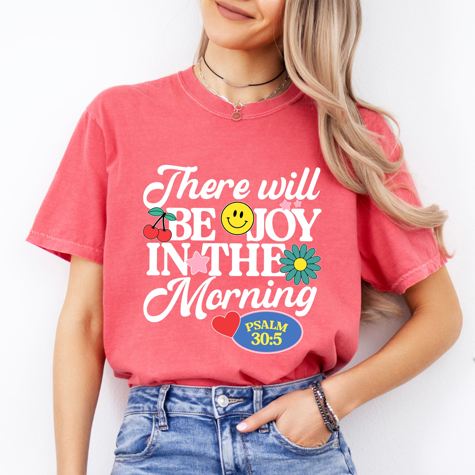 T-Shirt „Morgens wird es Freude geben“