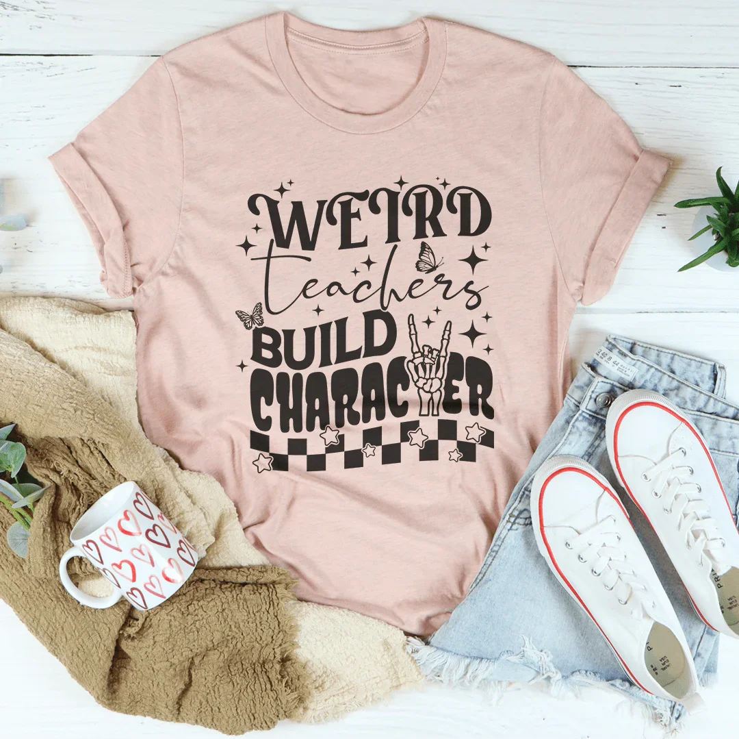 Weird Teacher Build Character Tee Heather Prism Peach / S Peachy Sunday T-Shirt