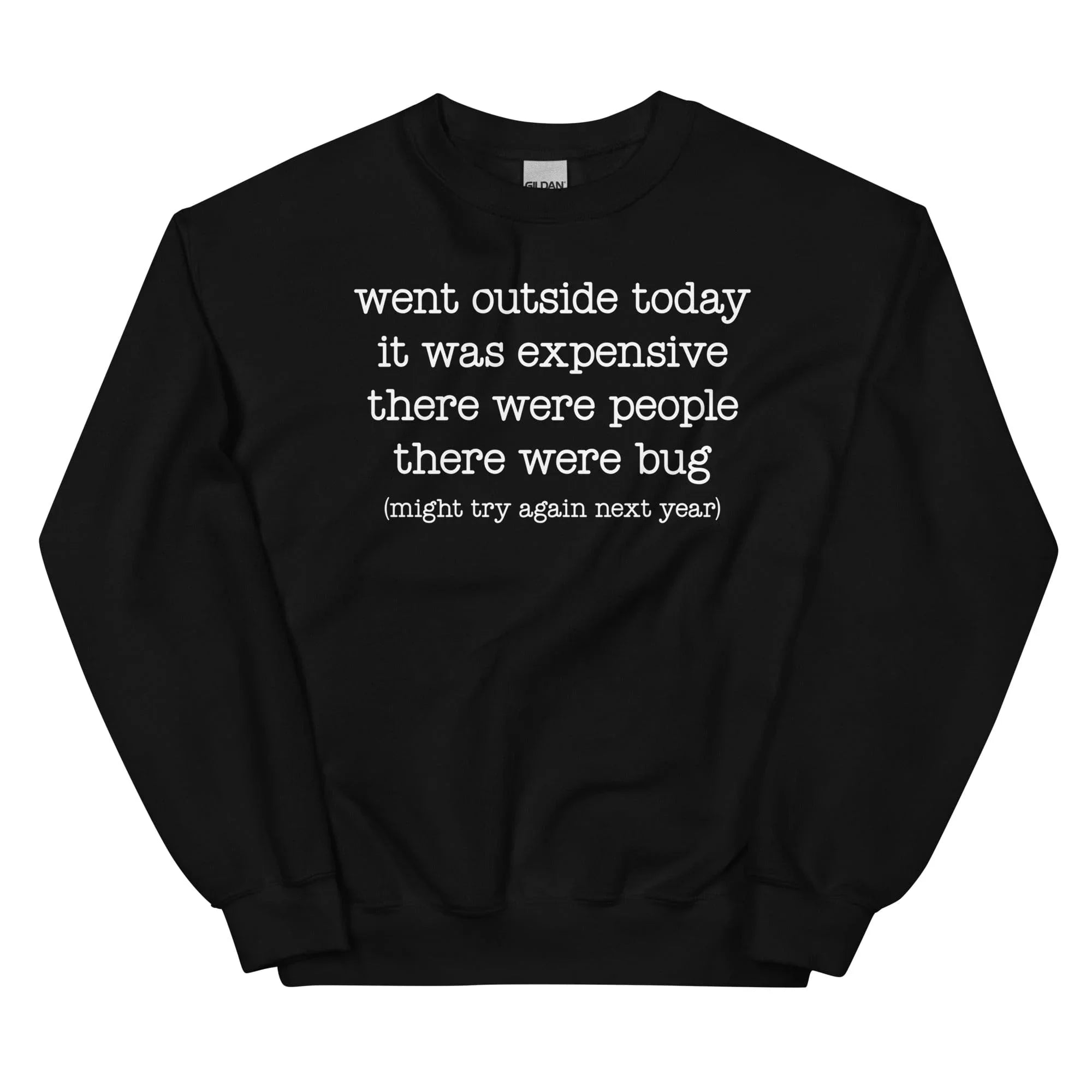 Went Outside Today It Was Expensive Sweatshirt Black / S Peachy Sunday T-Shirt