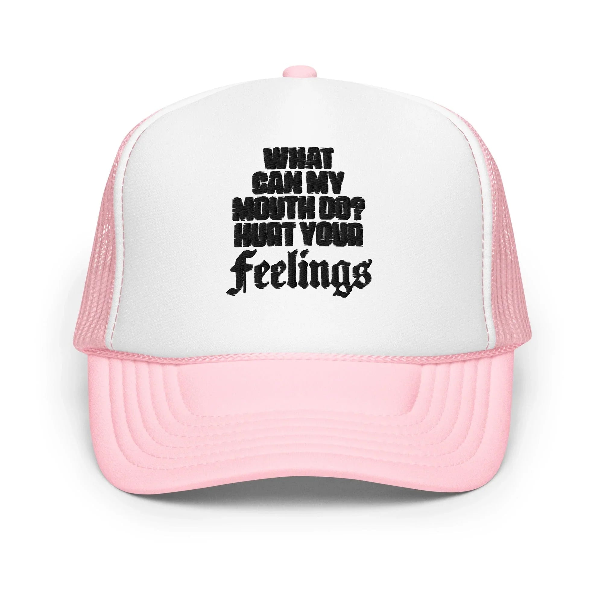 What Can My Mouth Do Trucker Hat Light Pink / White / Light Pink Peachy Sunday T-Shirt