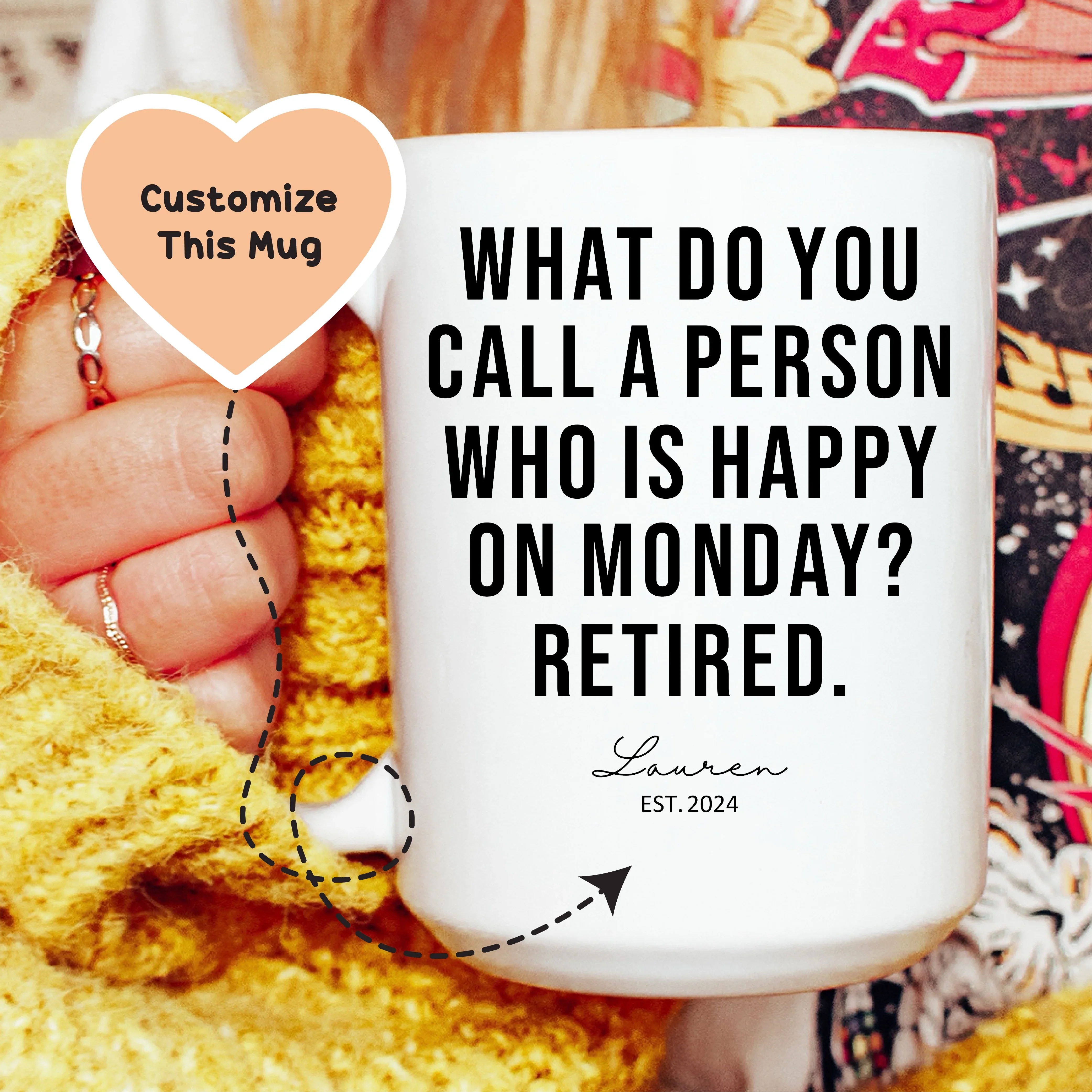 What Do You Call A Person Custom Mug White / 15 oz printful T-Shirt
