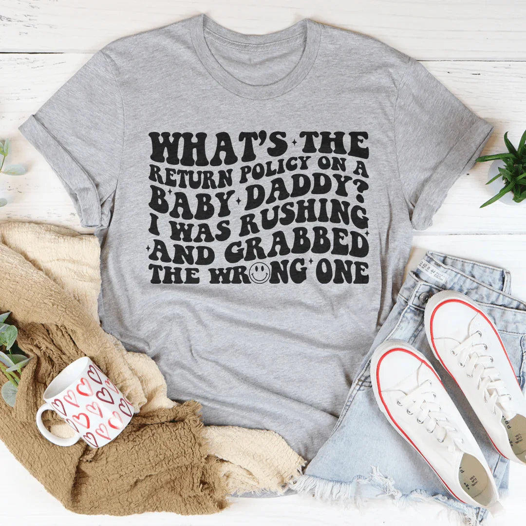 What's The Return Policy On A Baby Daddy Tee Athletic Heather / S Peachy Sunday T-Shirt