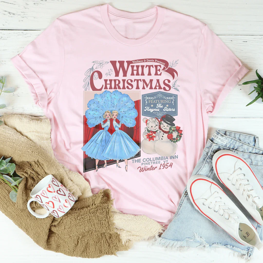 White Christmas Tee Pink / S Peachy Sunday T-Shirt