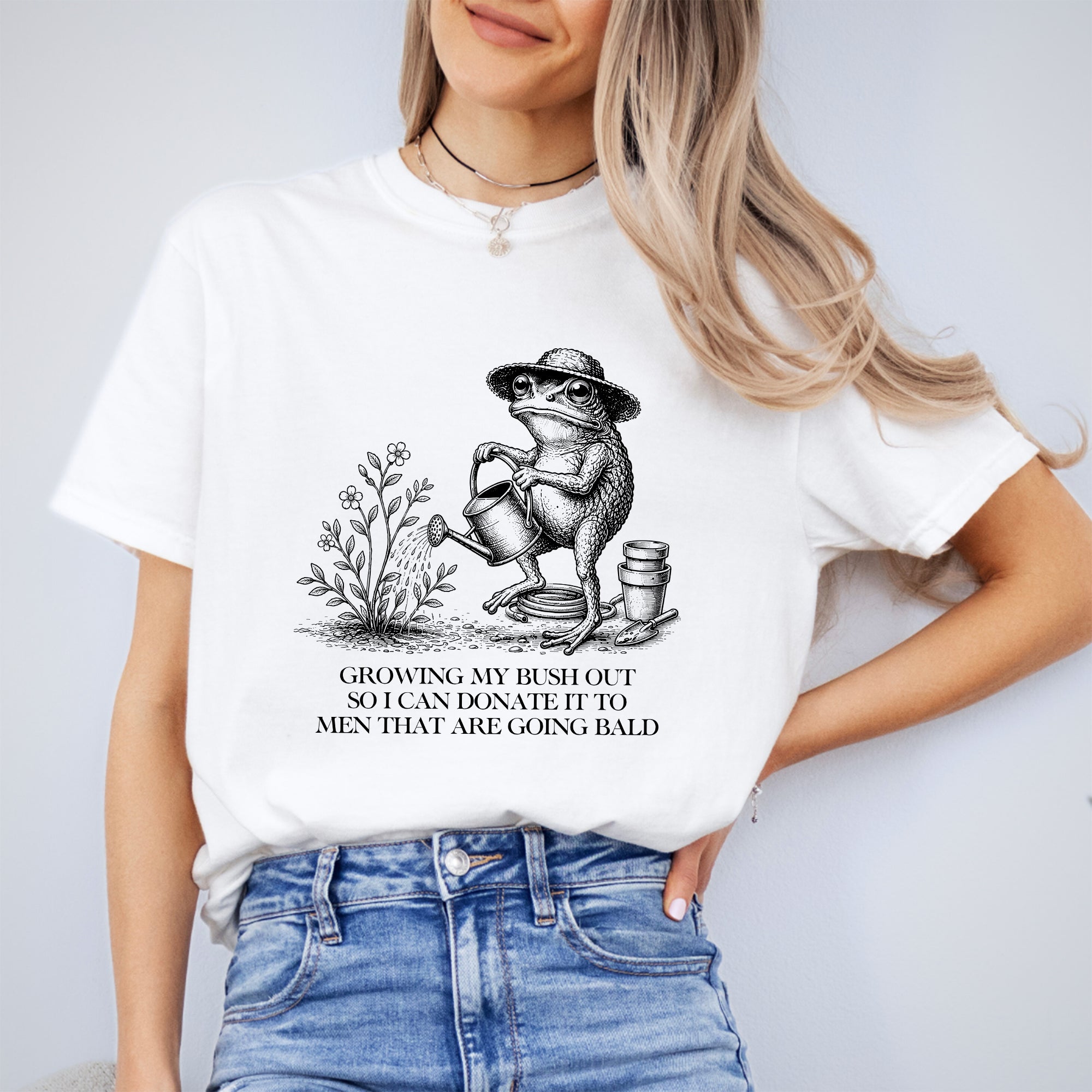 T-shirt amusant pour femme « Je laisse pousser mes poils pubiens »