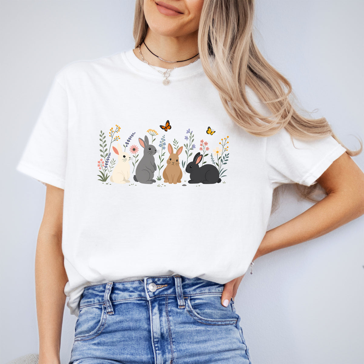 Floral Bunny Tee