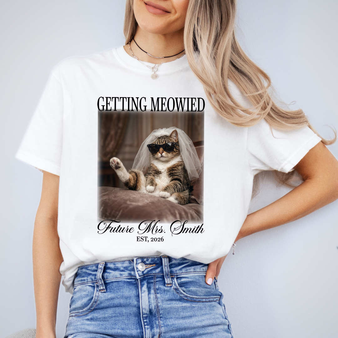 Personalized Getting Meowied Future Mrs Tee