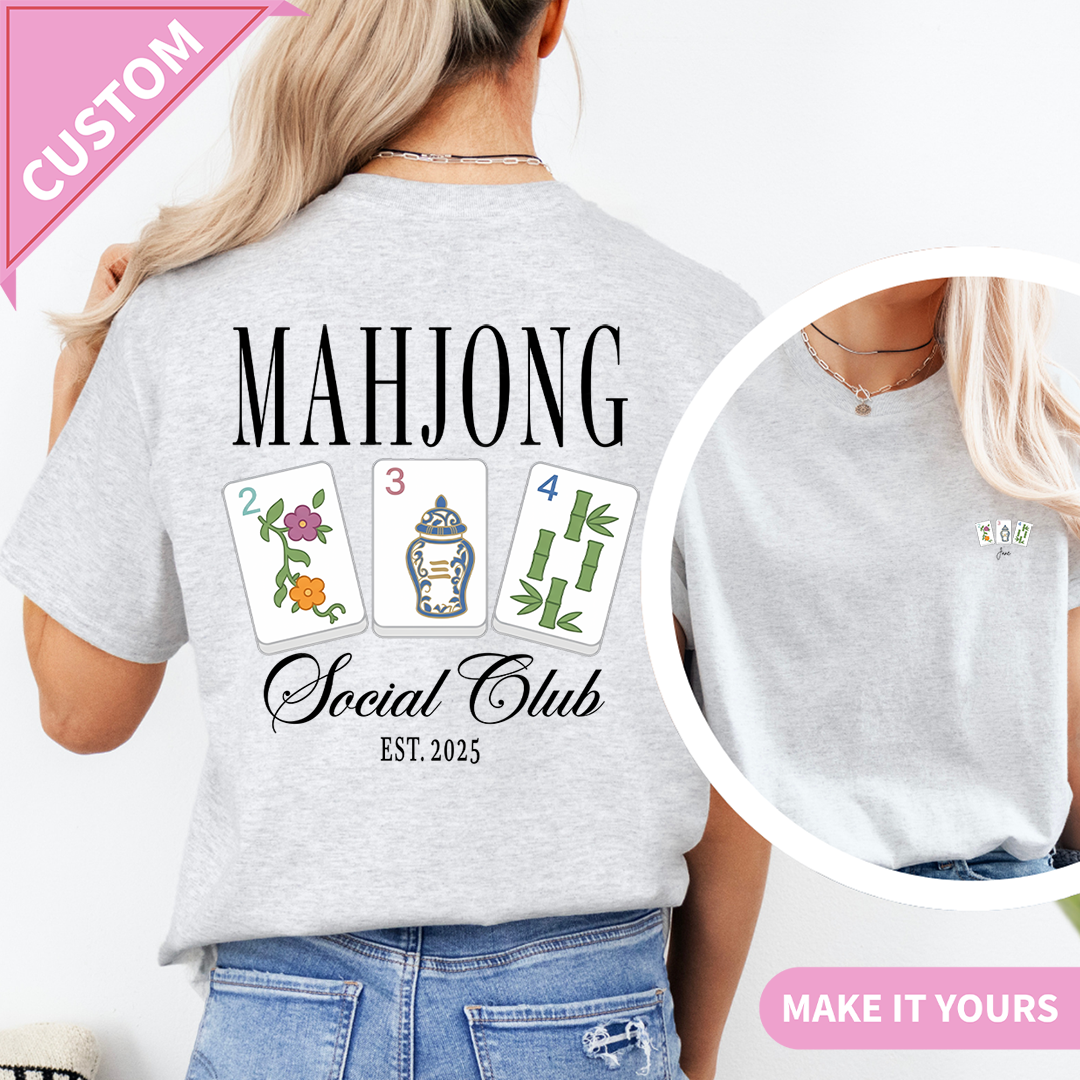 Personalized Mahjong Social Club Tee