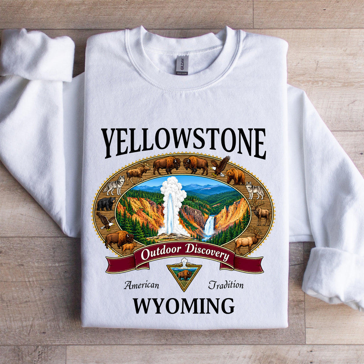 Sudadera retro del Parque Nacional de Yellowstone