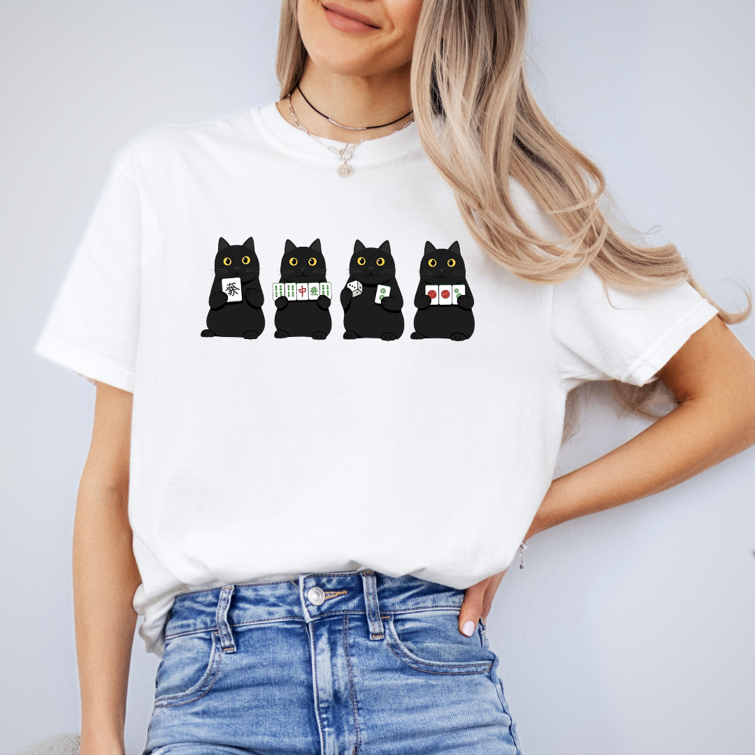 Mahjong Black Cat Tee