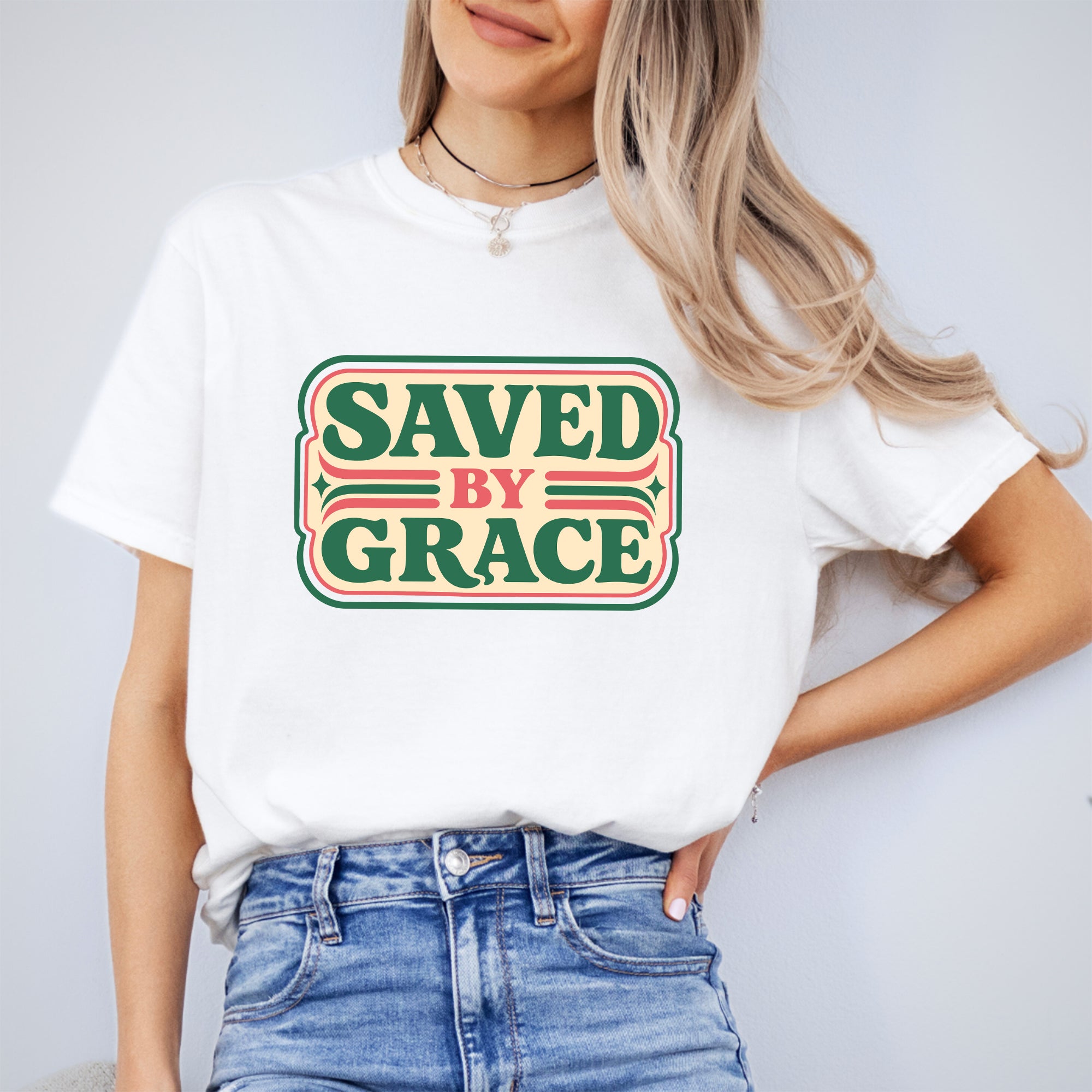 T-shirt « Sauvée par la grâce »