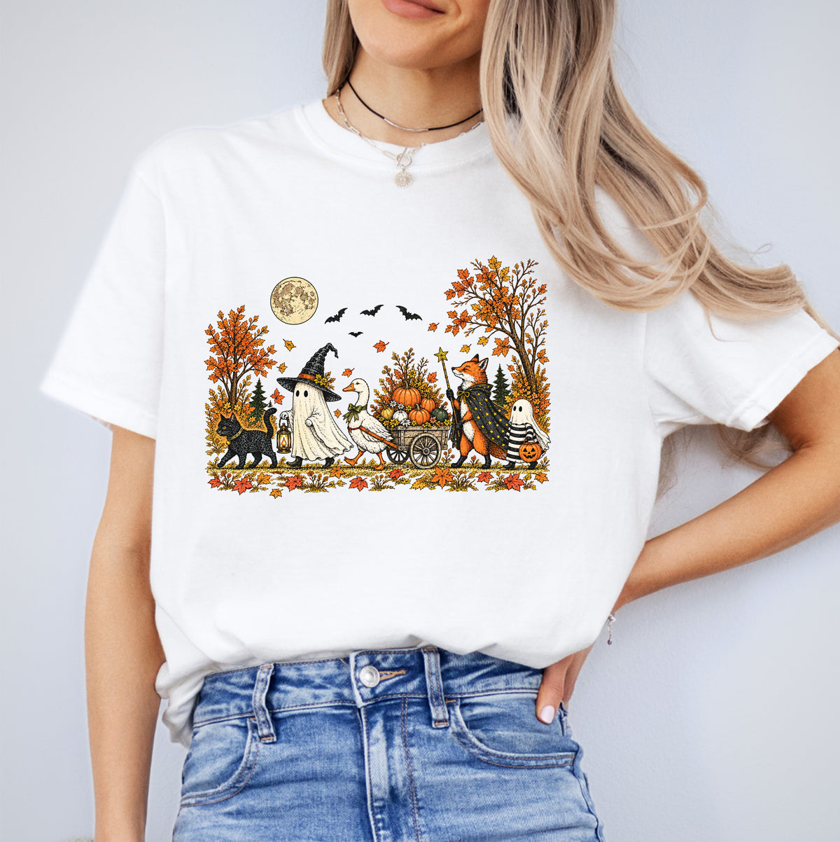 Vintage-Halloween-T-Shirt „Süßes oder Saures“