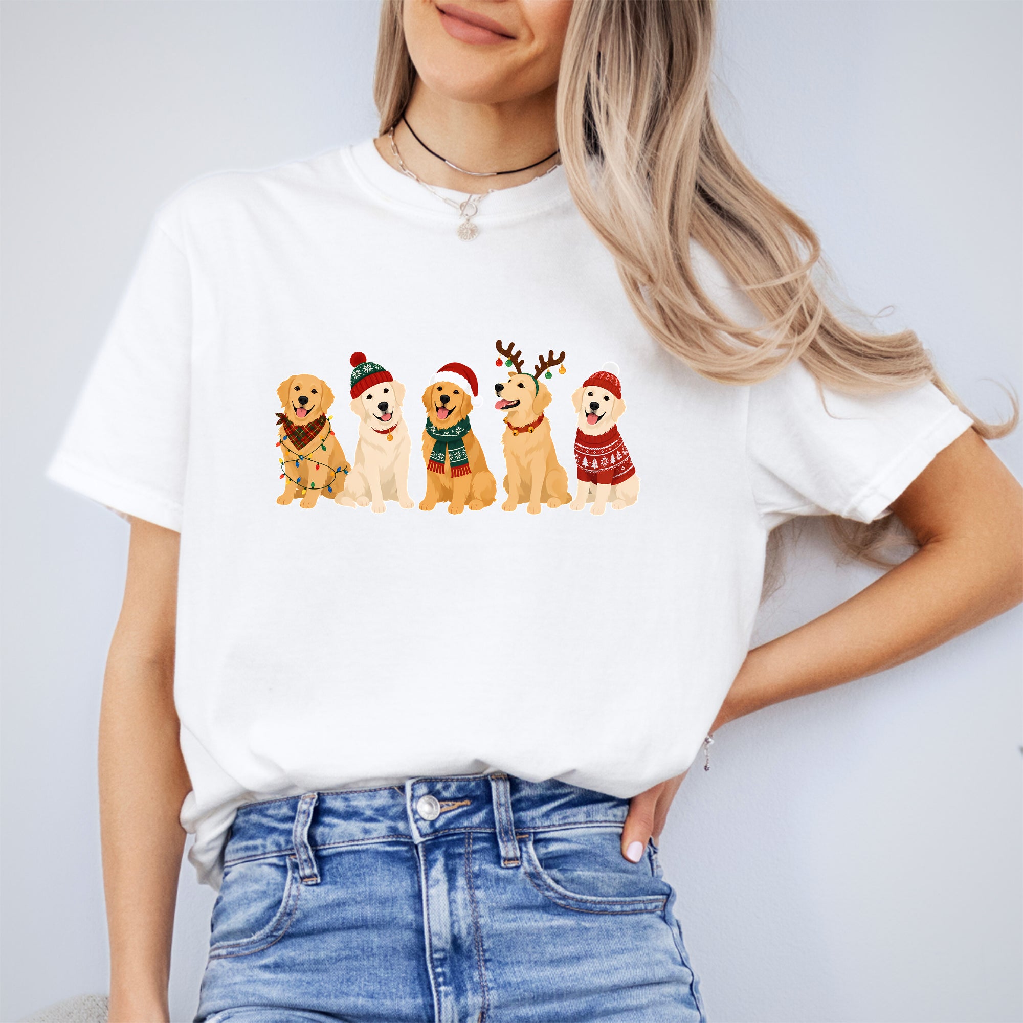 T-shirt de Noël Golden Retriever