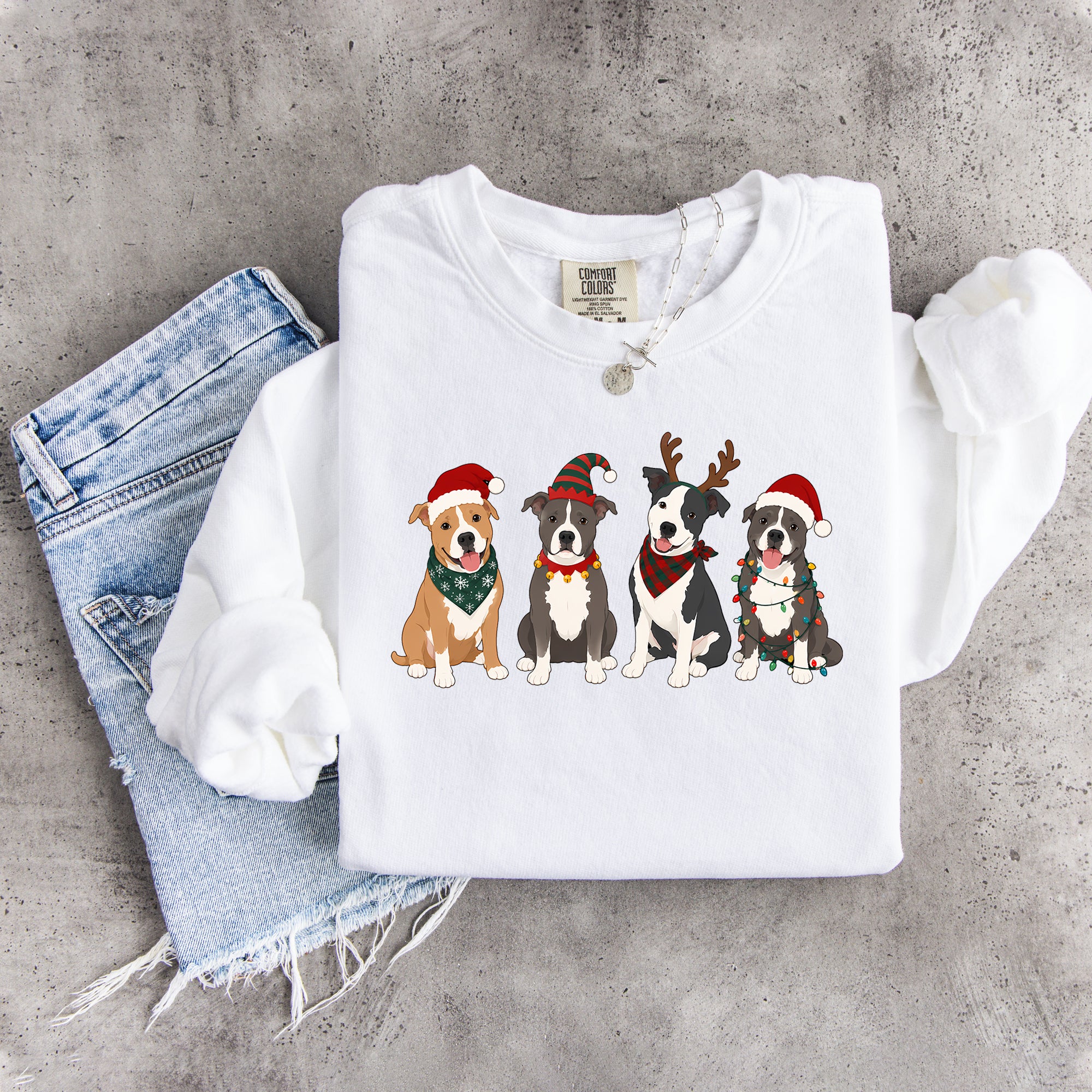 Pitbulls Christmas Sweatshirt