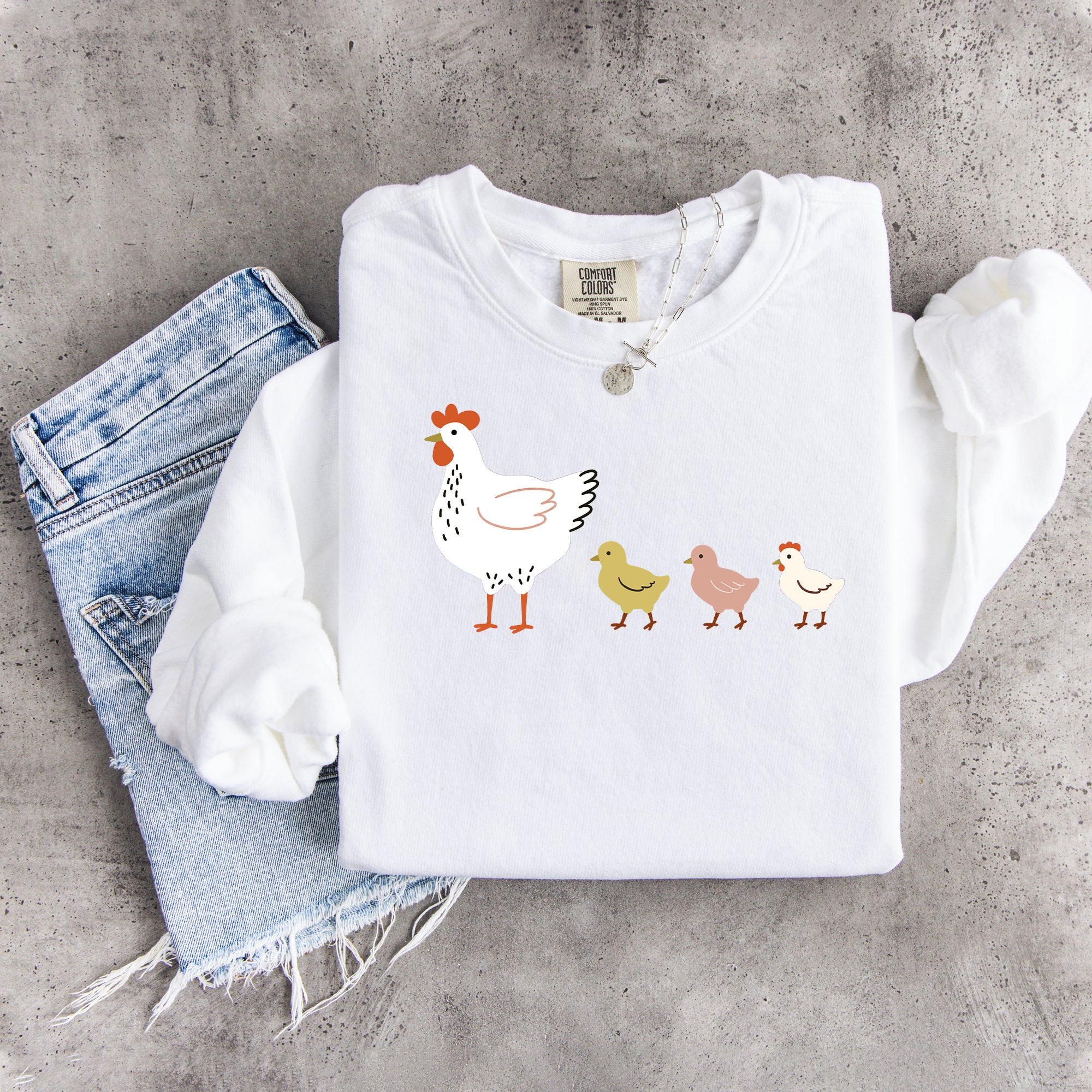 Niedliches Küken- und Hühner-Sweatshirt