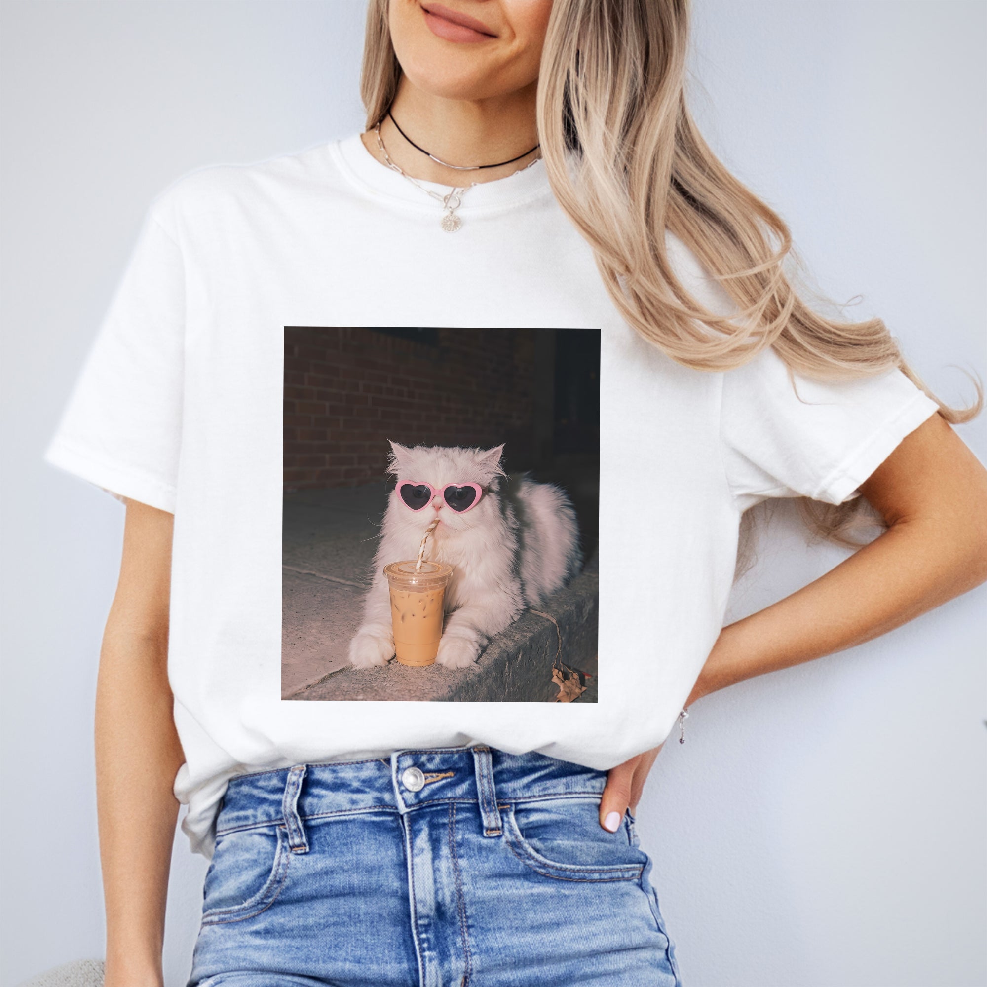 Iced Coffee Cat Tee