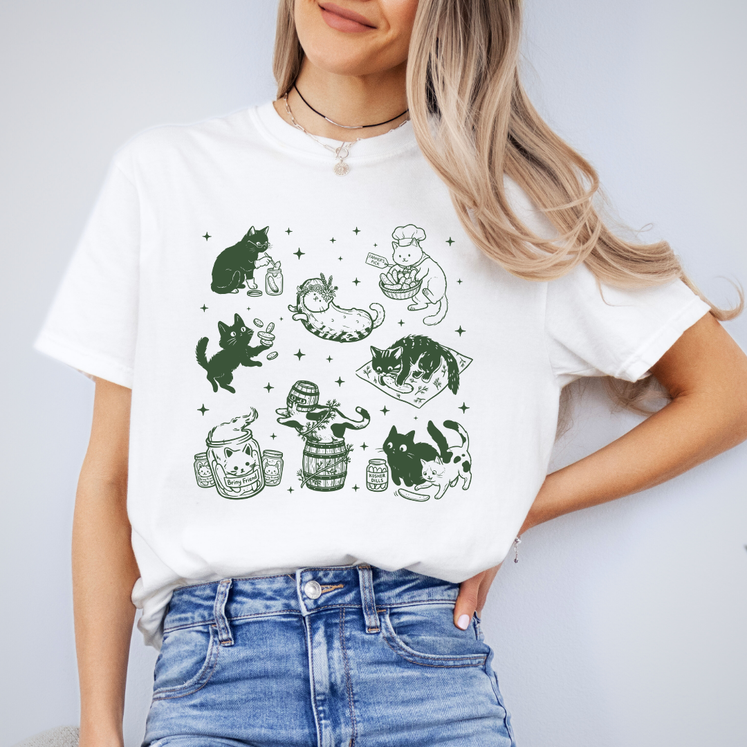 Cute Cat Pickle Lover Tee