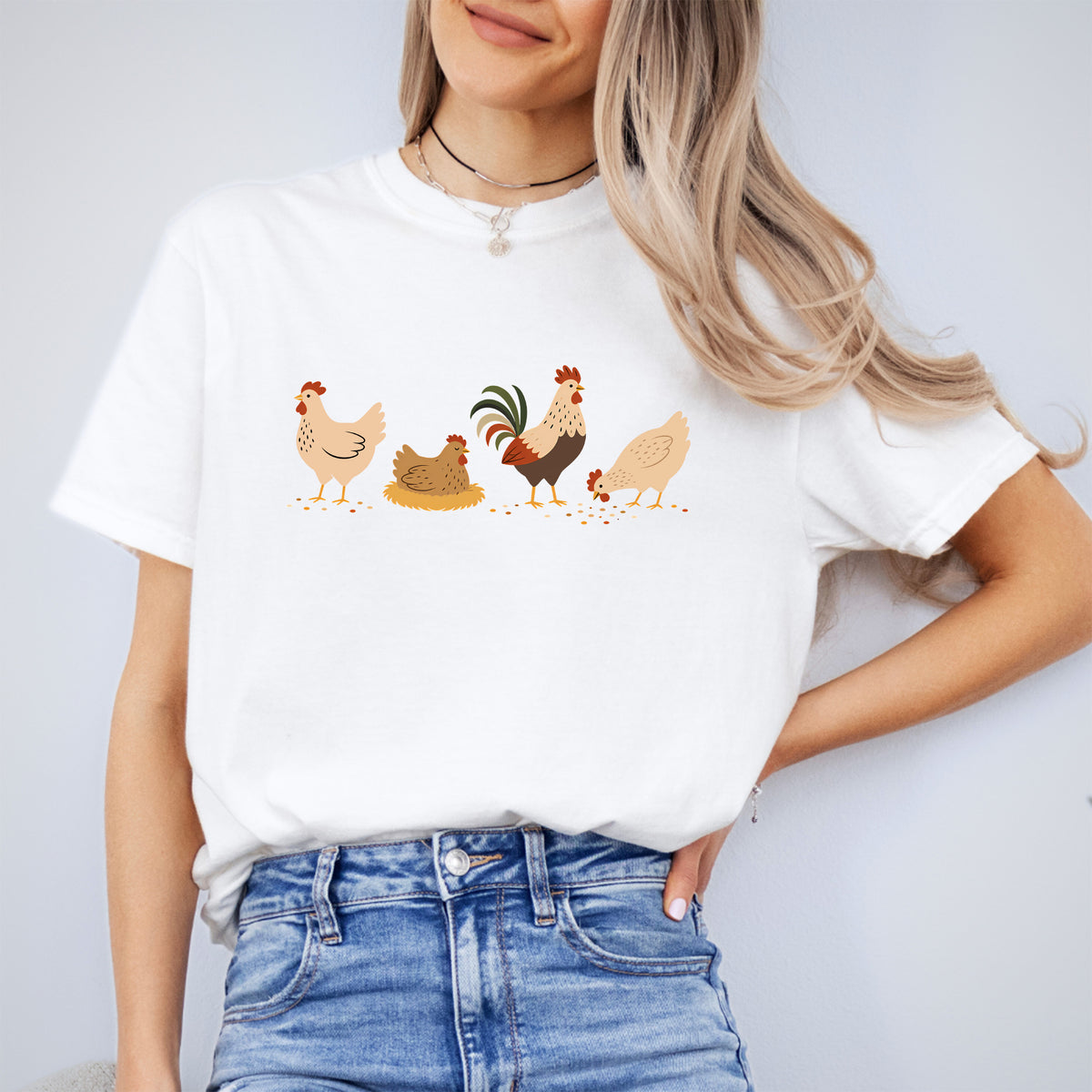 Camiseta de pollo bohemio
