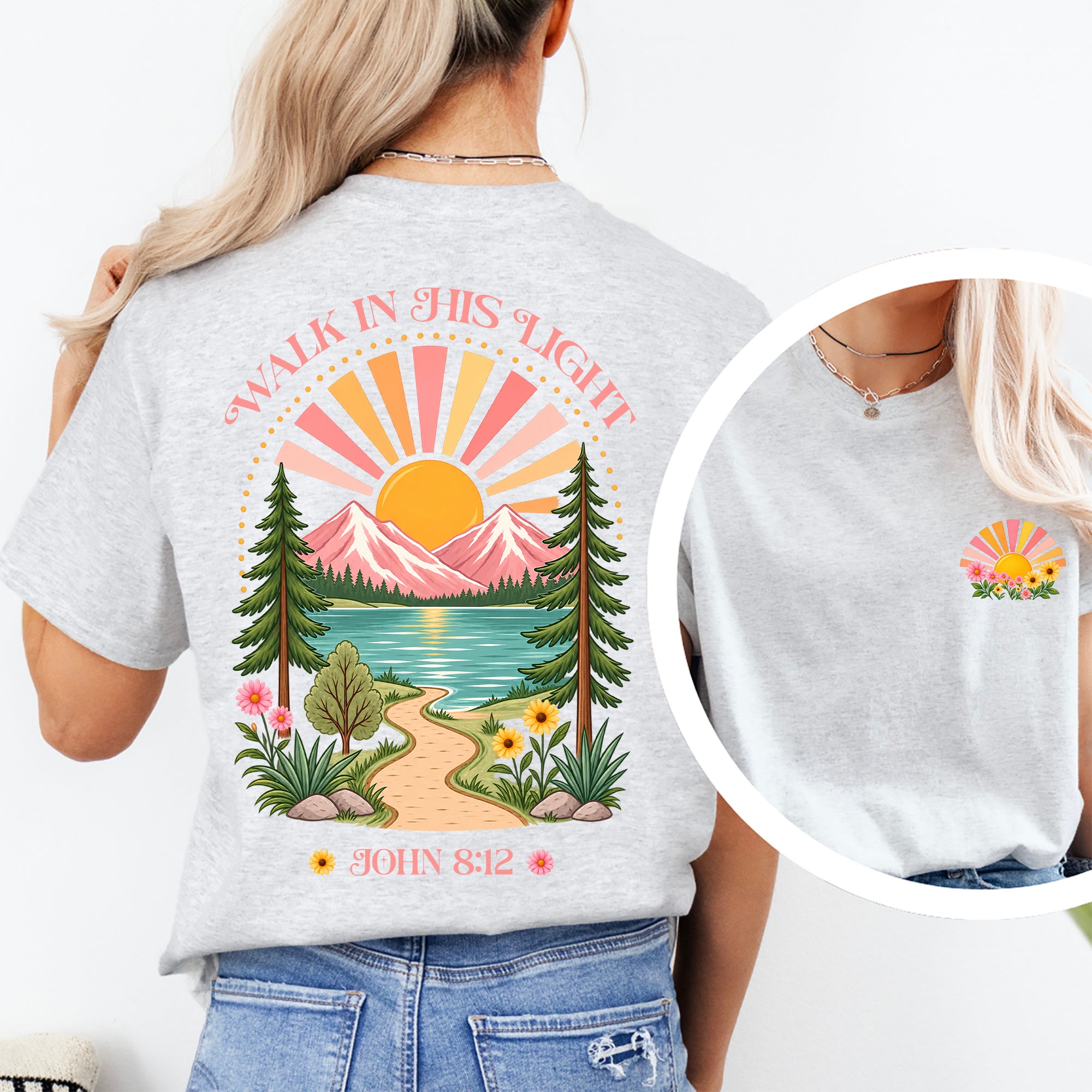 T-shirt « Marche dans Sa lumière »