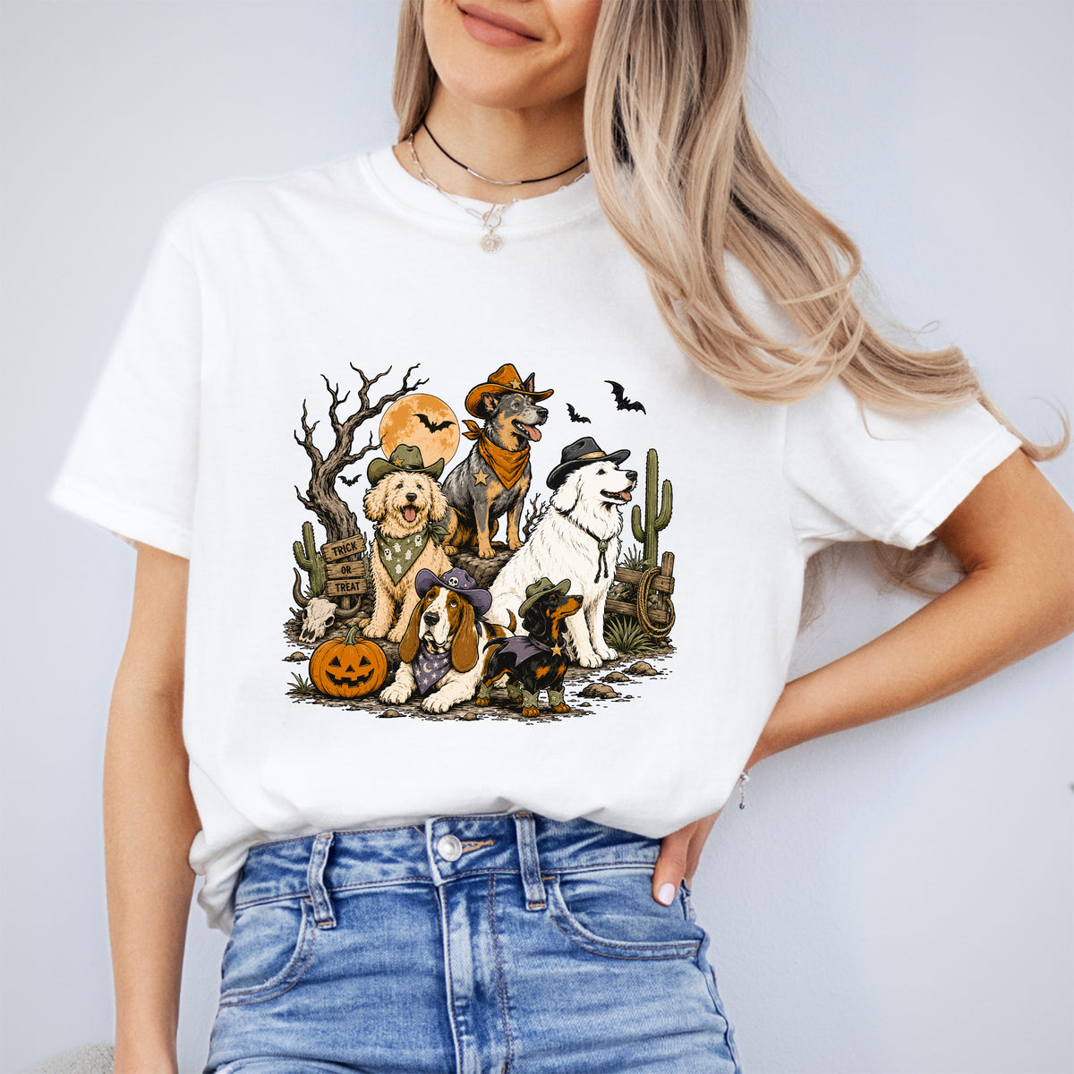T-shirt Chiens de cow-boys de l’Ouest