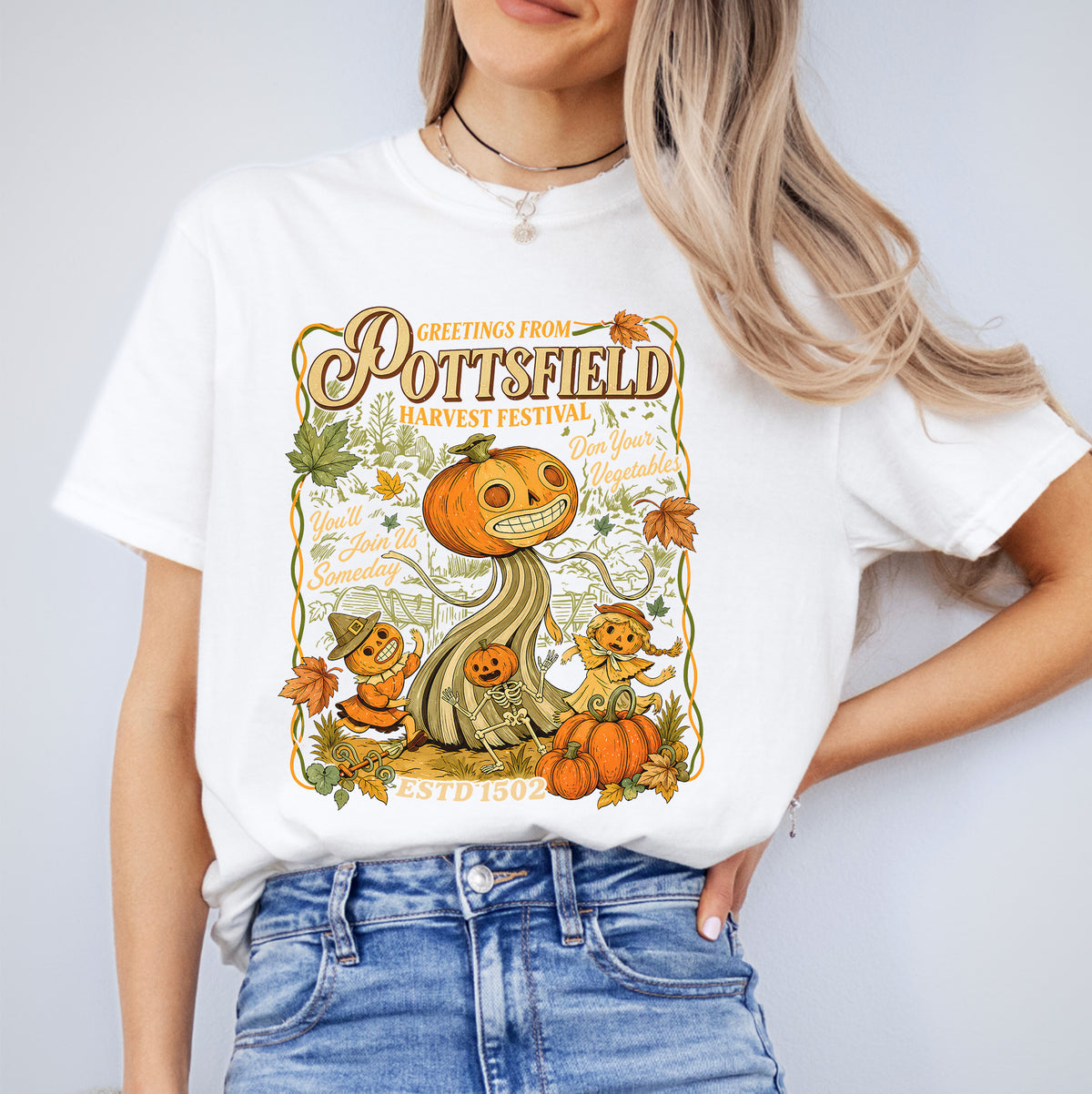 Greetings From Pottsfield Harvest Festival Tee