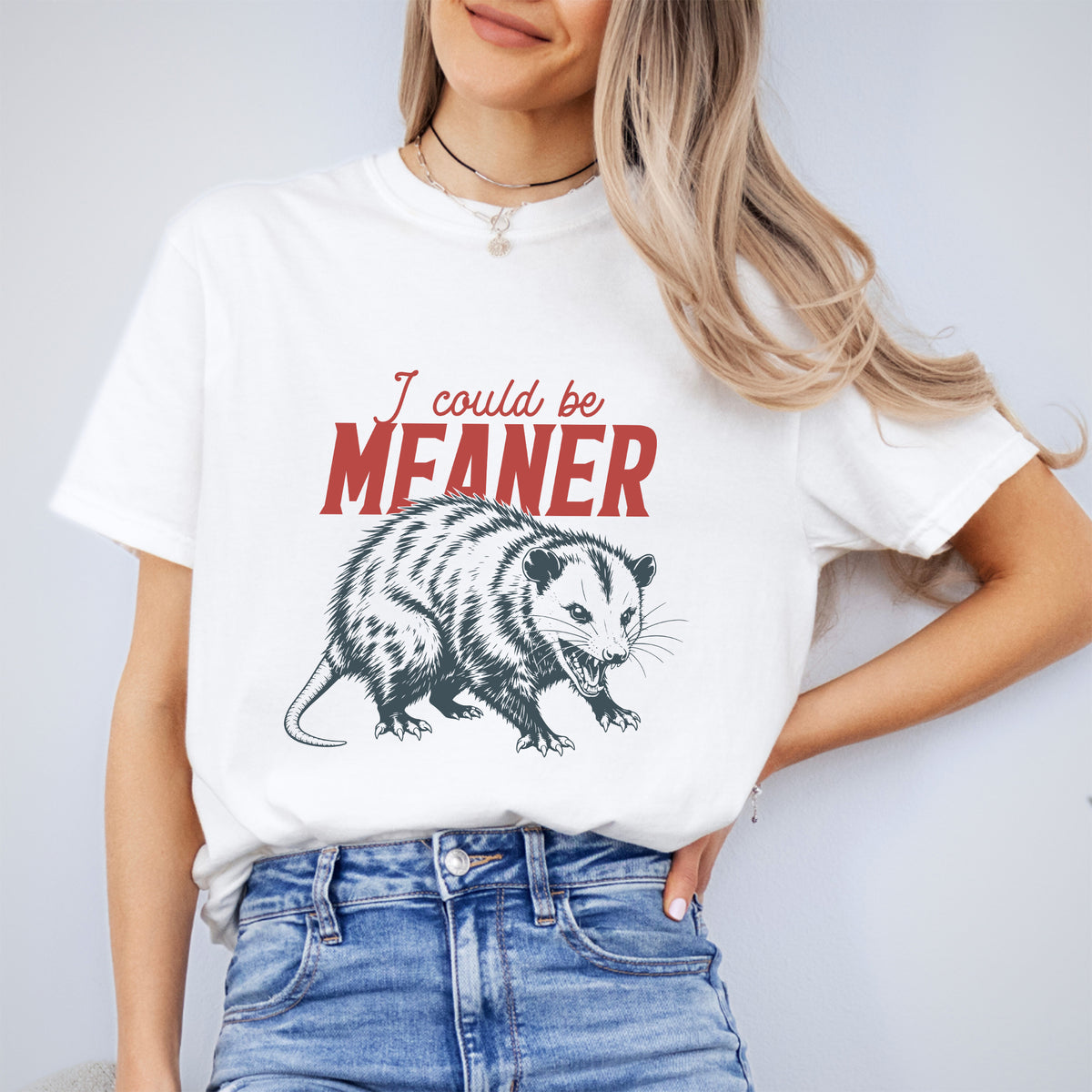 T-shirt amusant avec opossum « Je pourrais être plus méchant »