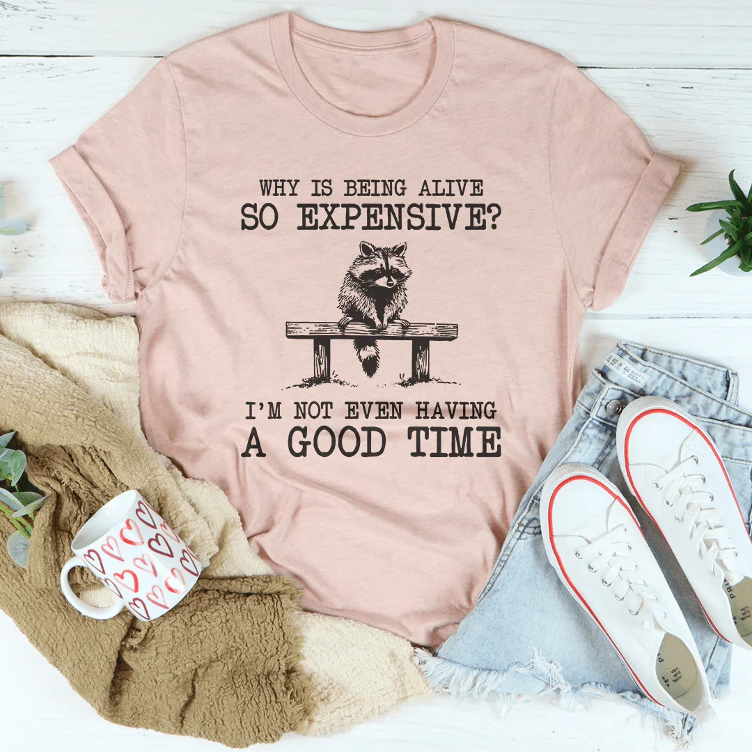 Why Is Being Alive So Expensive Tee Heather Prism Peach / S Peachy Sunday T-Shirt