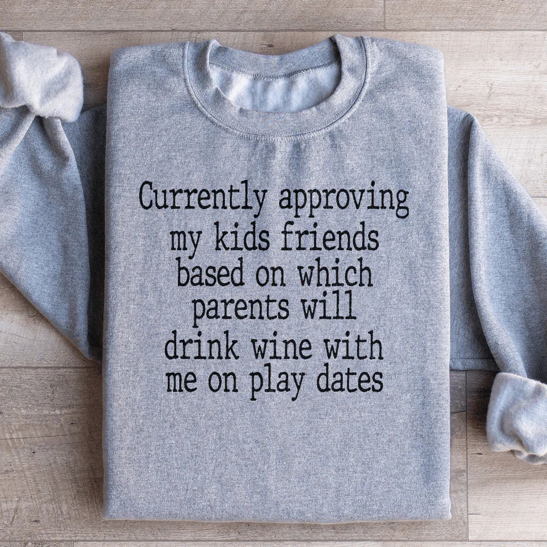 Wine Play Dates Sweatshirt Sport Grey / S Peachy Sunday T-Shirt
