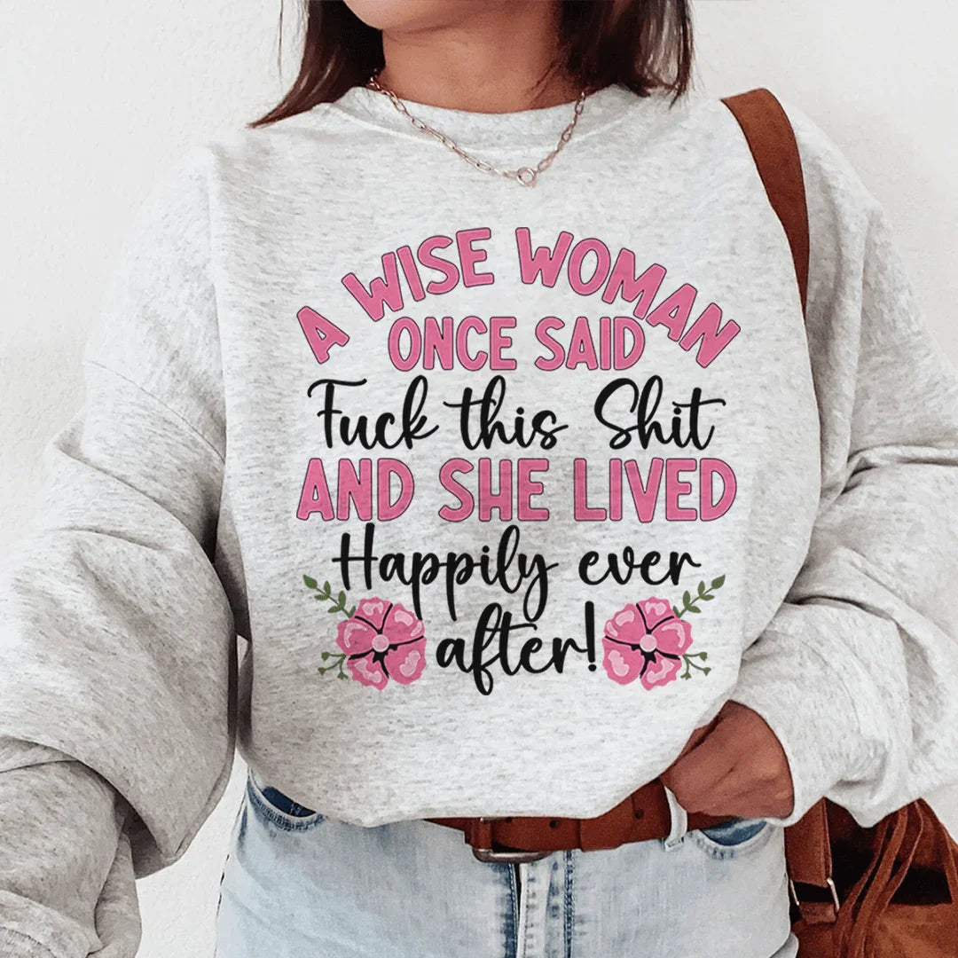 Wise Woman Sweatshirt Sport Grey / S Peachy Sunday T-Shirt